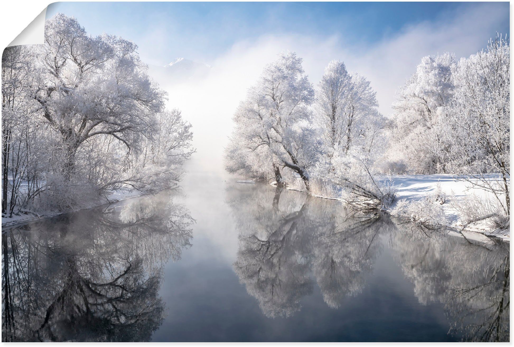 Artland Wandbild Winter Wandaufkleber Oberbayern, oder Seebilder als Poster (1 in versch. Leinwandbild, St), in Alubild, Größen