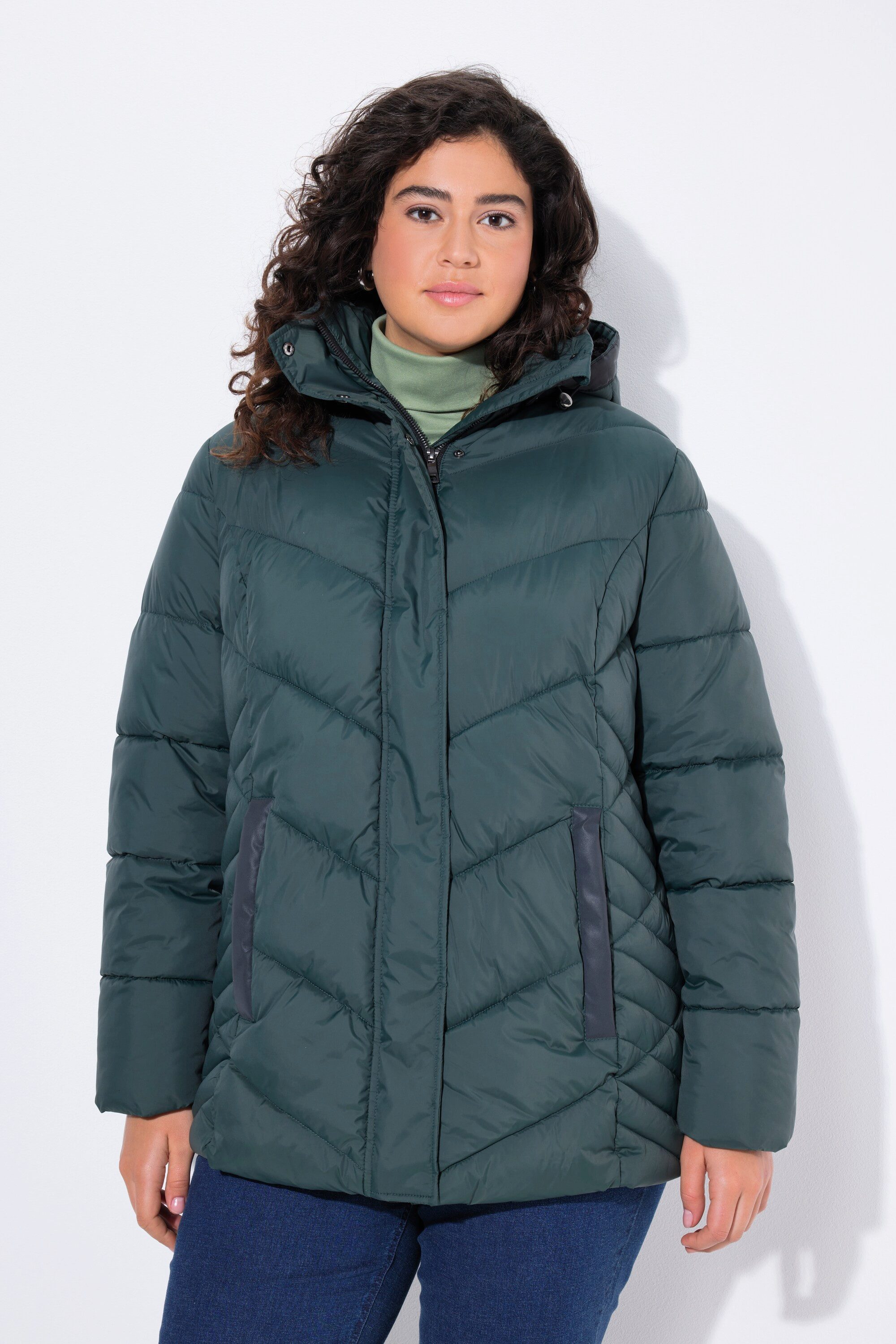 Ulla Popken Steppjacke HYPRAR Steppjacke wasserabweisend Kapuze günstig online kaufen