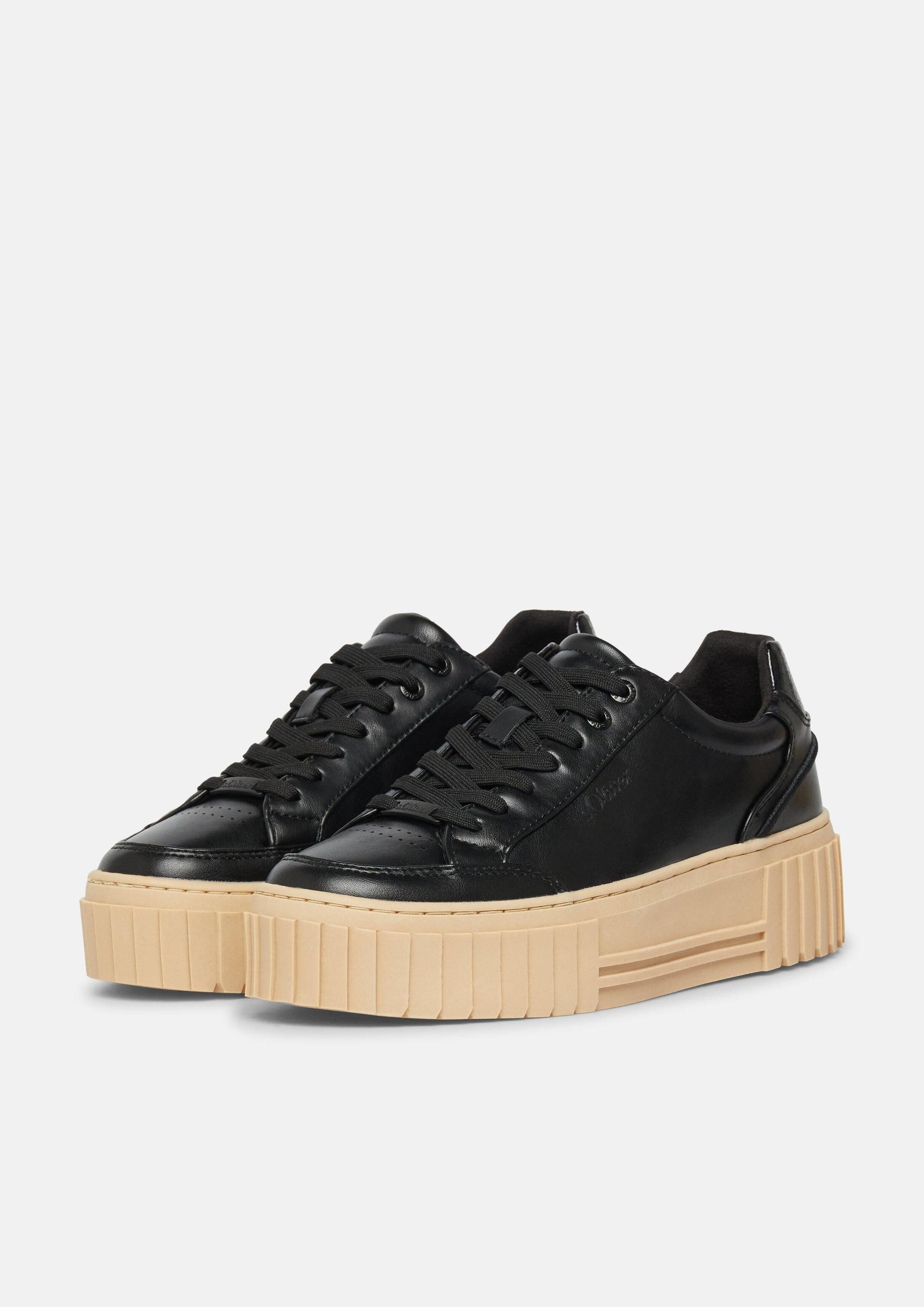 s.Oliver Sneakers Sneaker Sneaker mit Plateau-Sohle und Leo-Detail