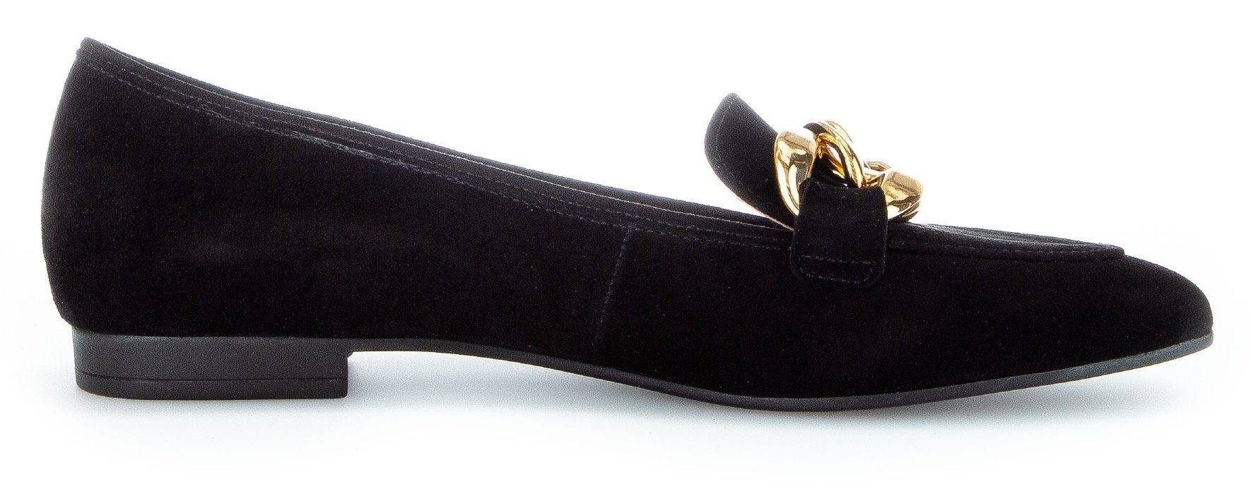 Slipper trendiger Zierkette schwarz-goldfarben Gabor mit