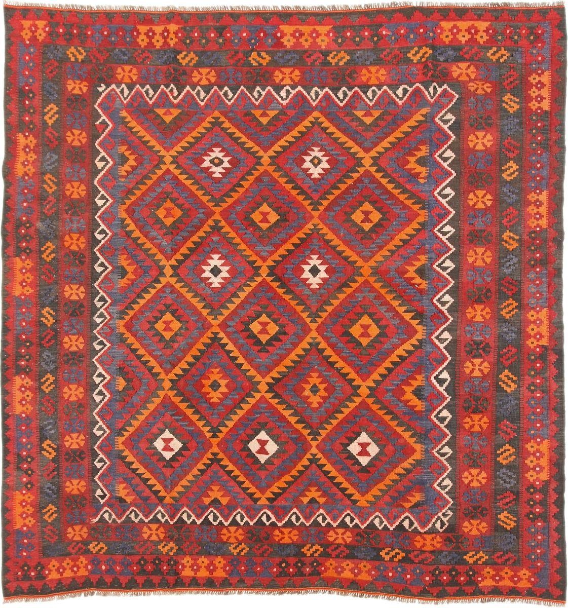 Orientteppich Kelim Afghan Antik 251x255 Handgewebter Orientteppich Quadratisch, Nain Trading, rechteckig, Höhe: 3 mm