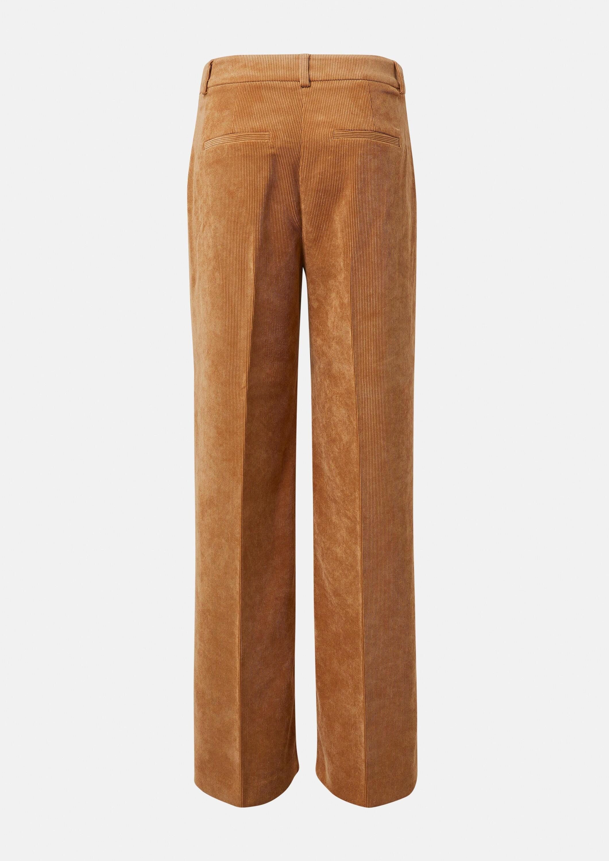 comma Chinos Hose Cordhose mit Wide Leg