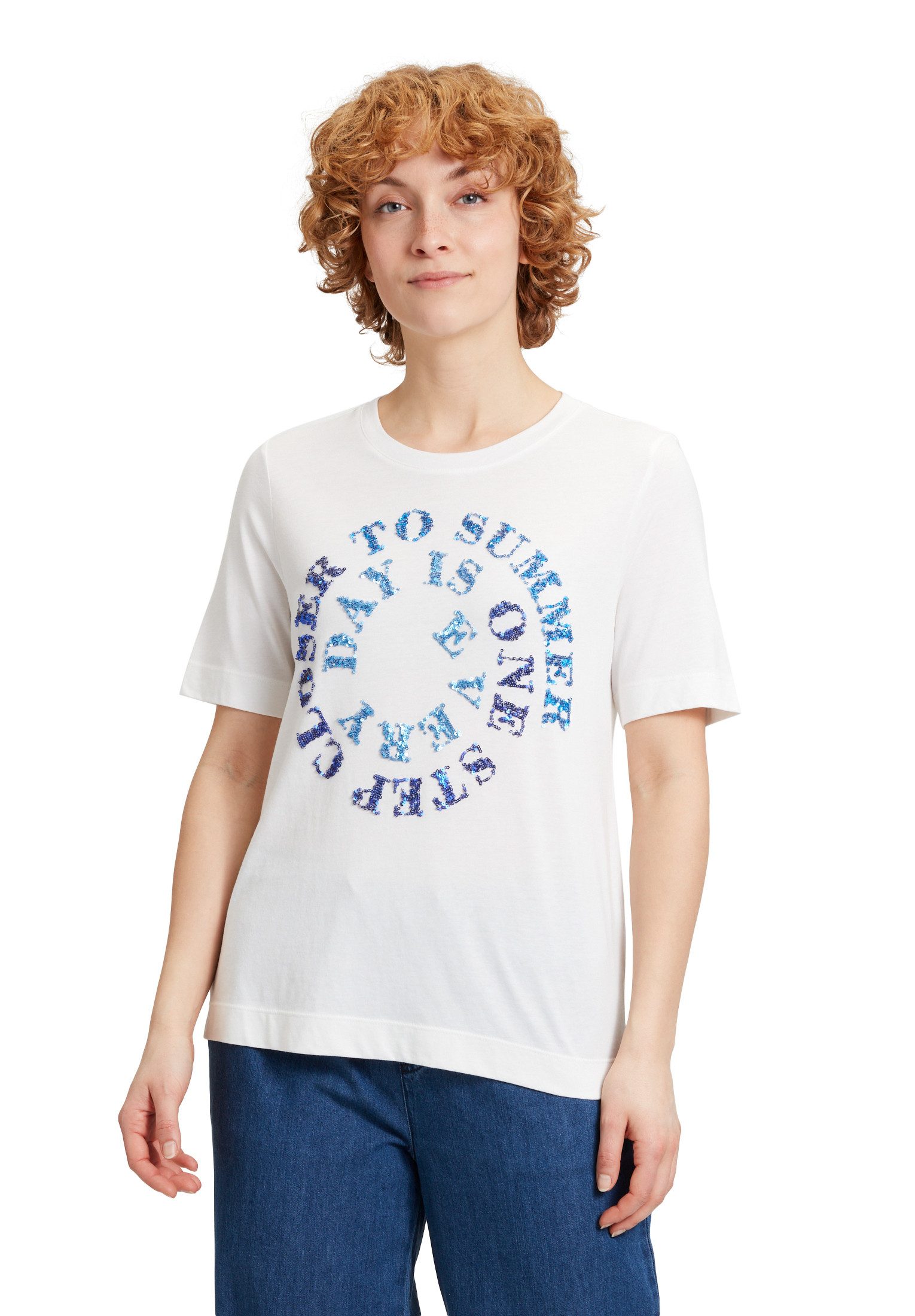 Cartoon Kurzarmshirt Cartoon Damen Halbarm-Shirt mit günstig online kaufen