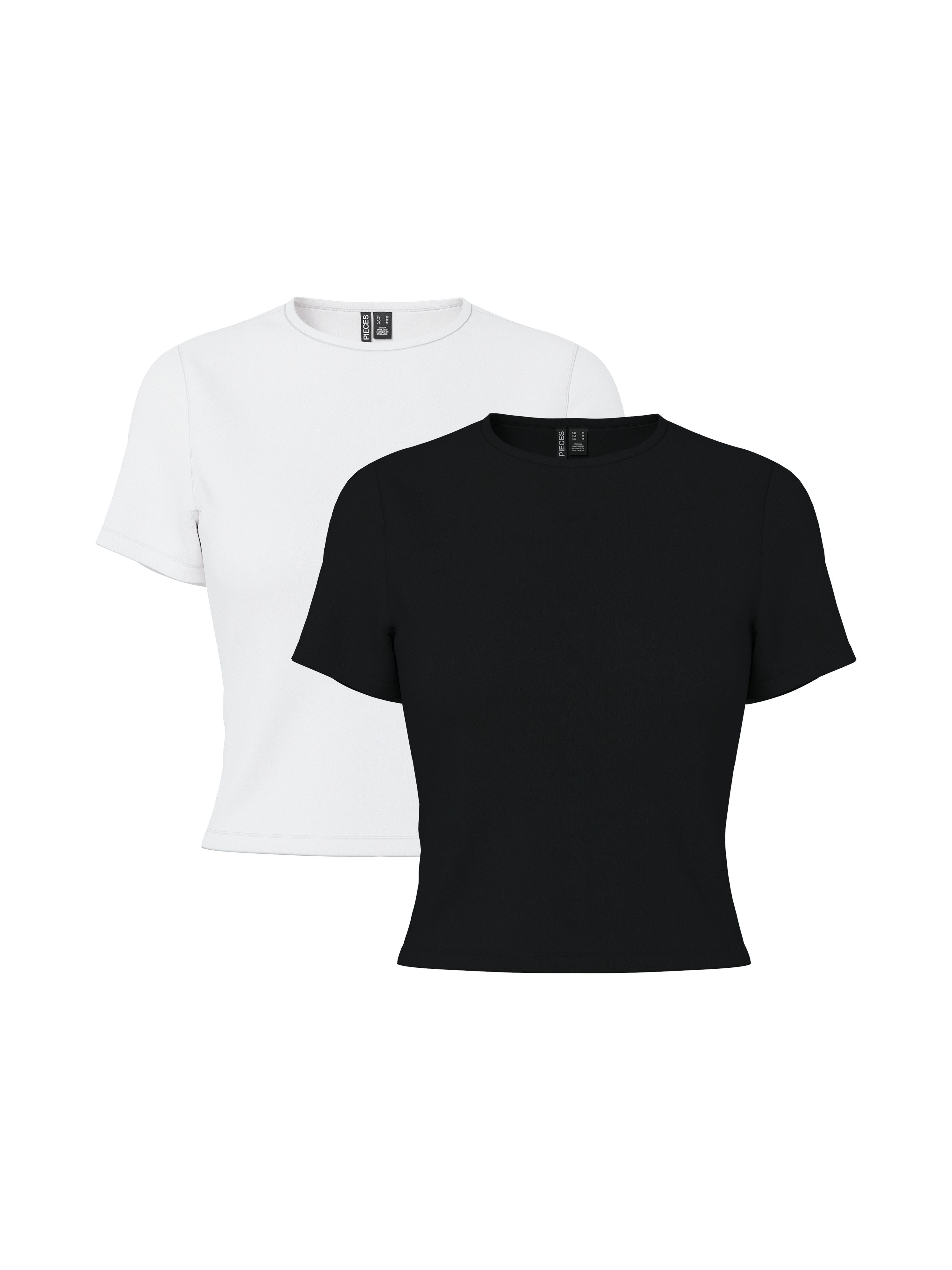 pieces Kurzarmshirt PCAMELIA BABY TEE 2-PACK JRS NOOS BC (2er-Pack) mit klassischen Farben
