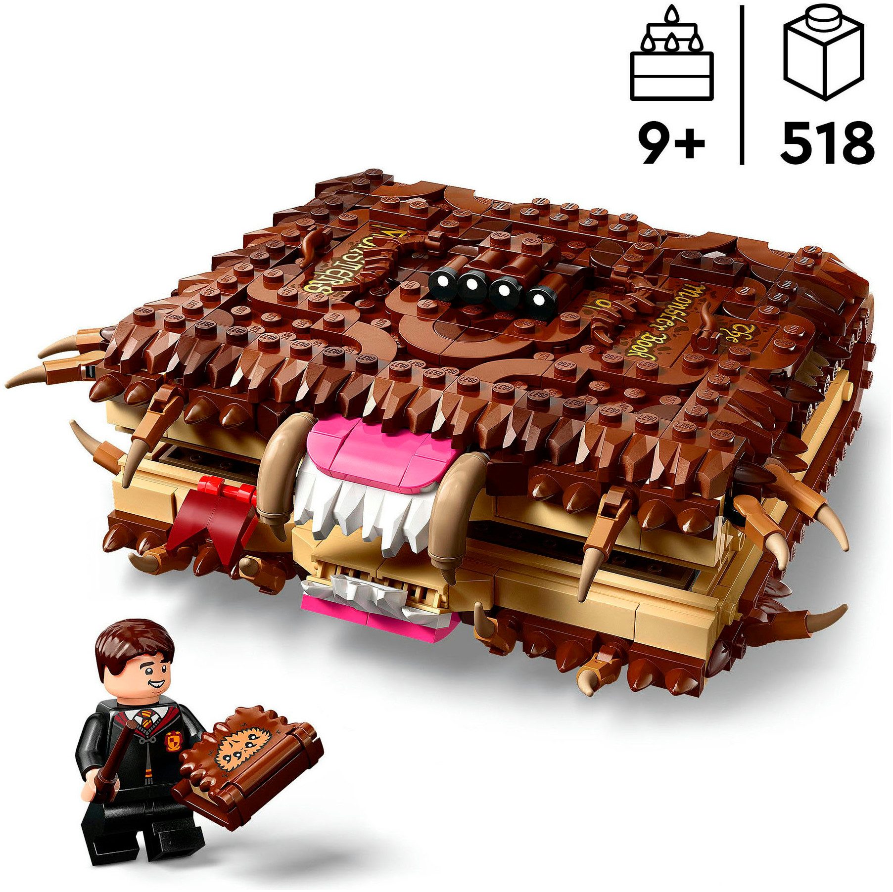 LEGO® Beißendes Monsterbuch der Monster (76449), LEGO Harry Potter™ Konstruktionsspielsteine, (518 St), Made in Europe
