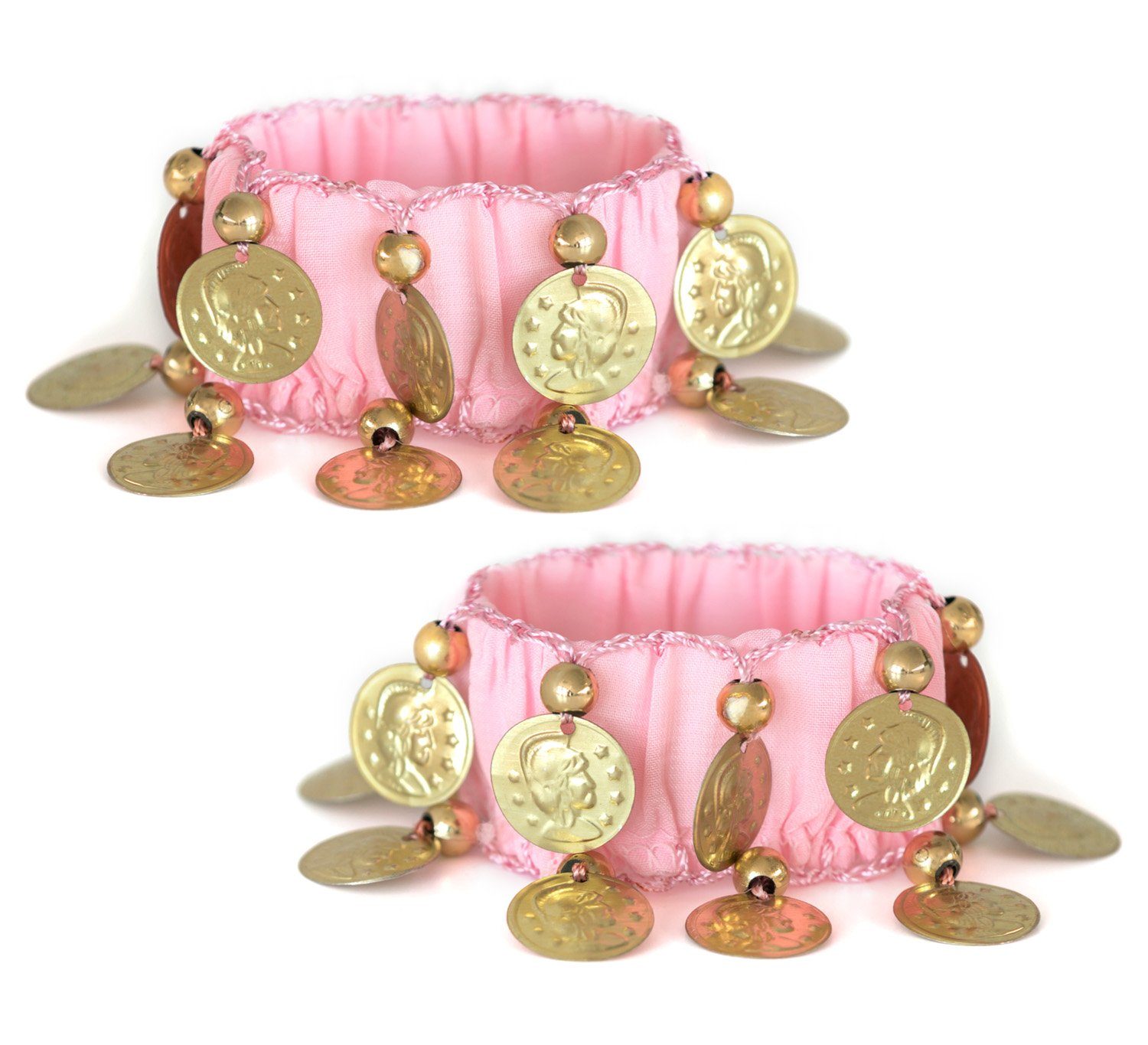 Dance (Paar) Belly MyBeautyworld24 Armbänder rosa Handkette Armband Fasching