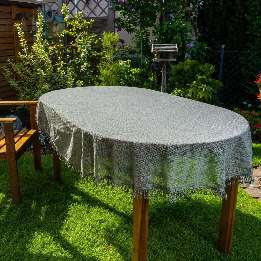 laro Tischdecke laro Gartentischdecke Wetterfest Rutschfest Oval