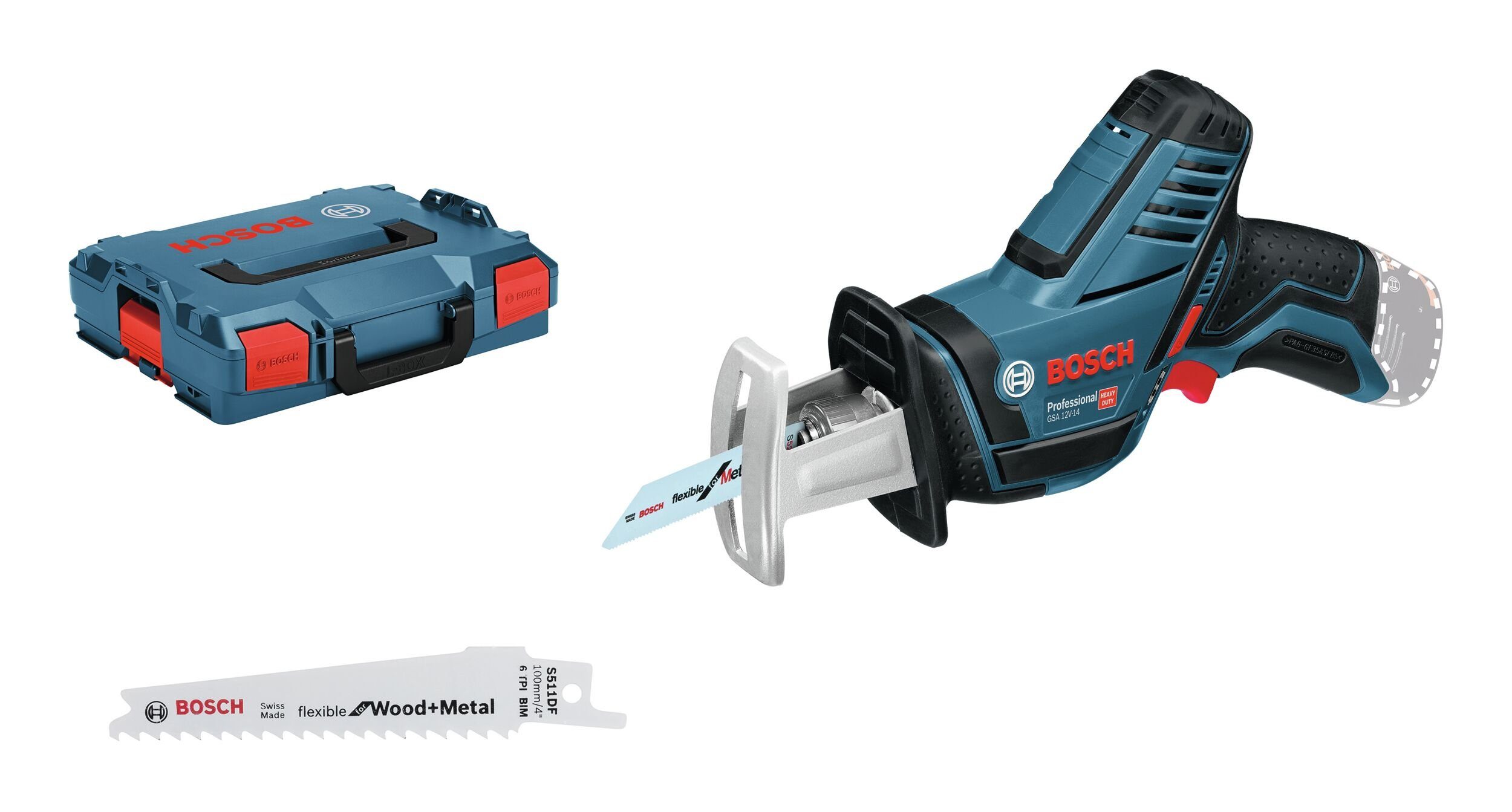 Bosch Professional Akku-Säbelsäge GSA 12V-14, Ohne Akku - in L-BOXX 102