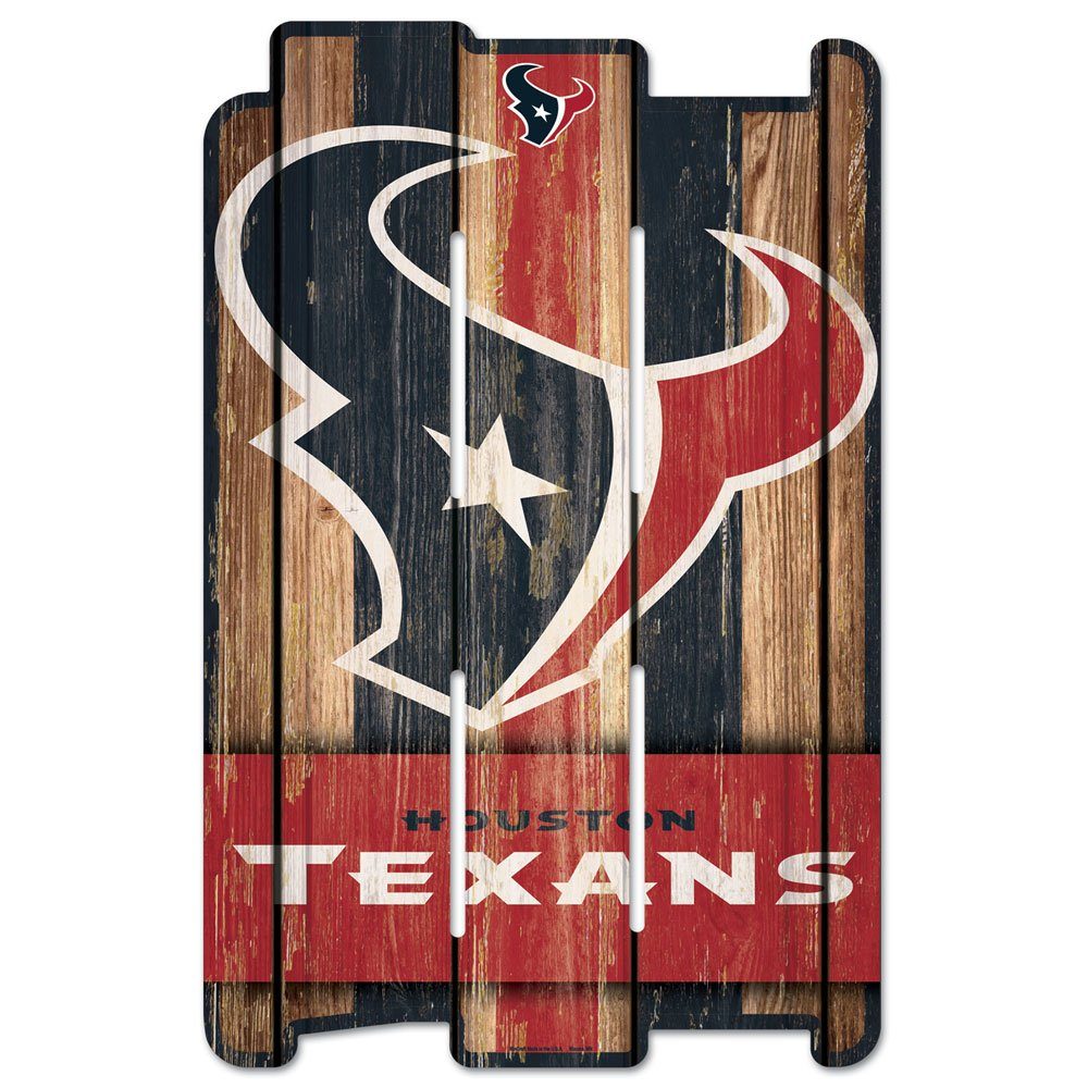 Houston NFL Texans Holzschild Sign Wanddekoobjekt WinCraft PLANK
