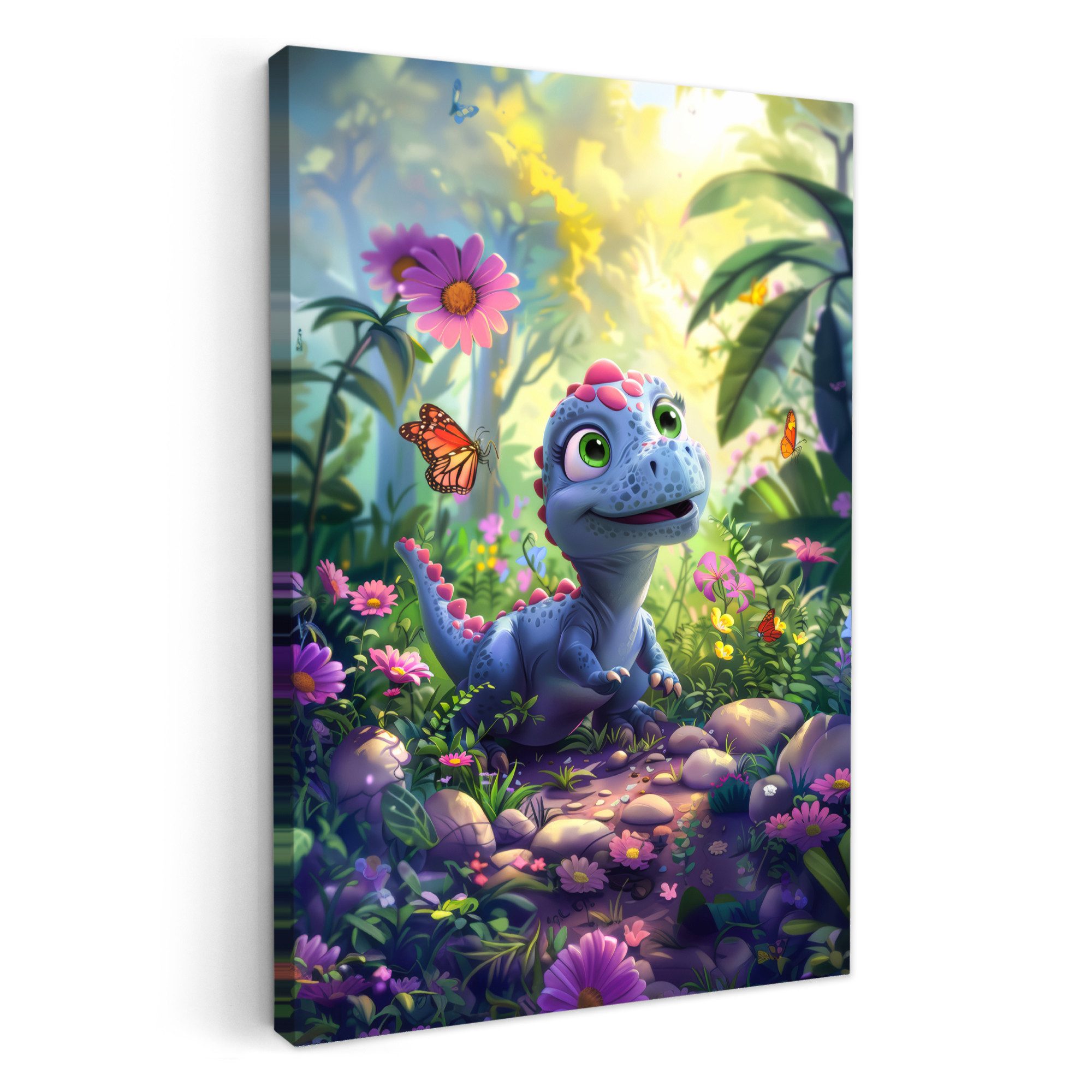 OneMillionCanvasses® Leinwandbild Dino - Lila - günstig online kaufen