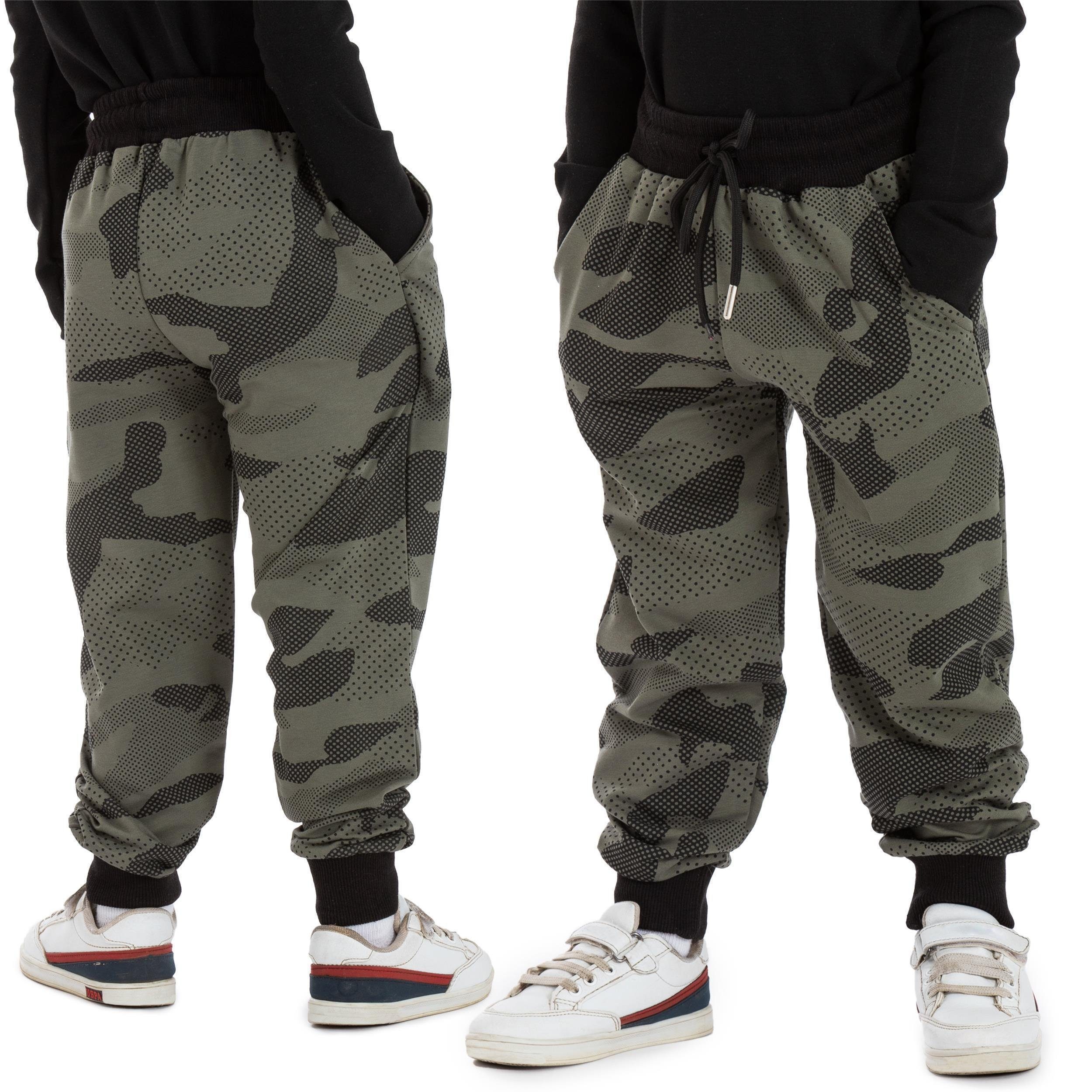LOREZA Jogginghose Jungen & Mädchen Freizeithose Trainingshose Sporthose - Camouflage - (1-tlg). Reduzierter Preis € 19,90. Unverbindliche Preisempfehlung € 24,90