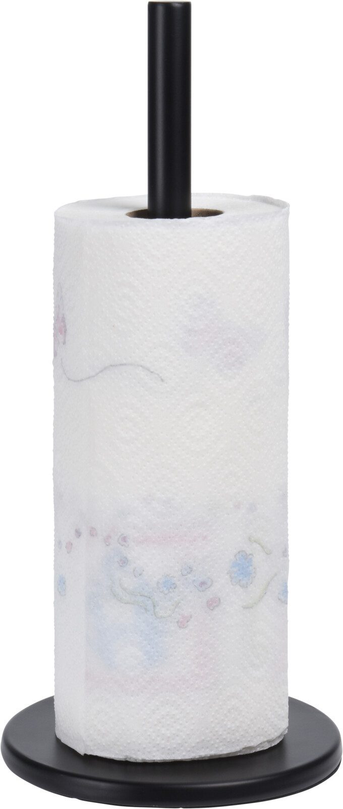 Koopman Küchenrollenhalter Küchenpapier Metallständer 32 cm Schwarz, (Packung, 1-St., 1), Papierhalter, Edelstahl, 2 Tlg., Rollenhalter, Küchenpapier