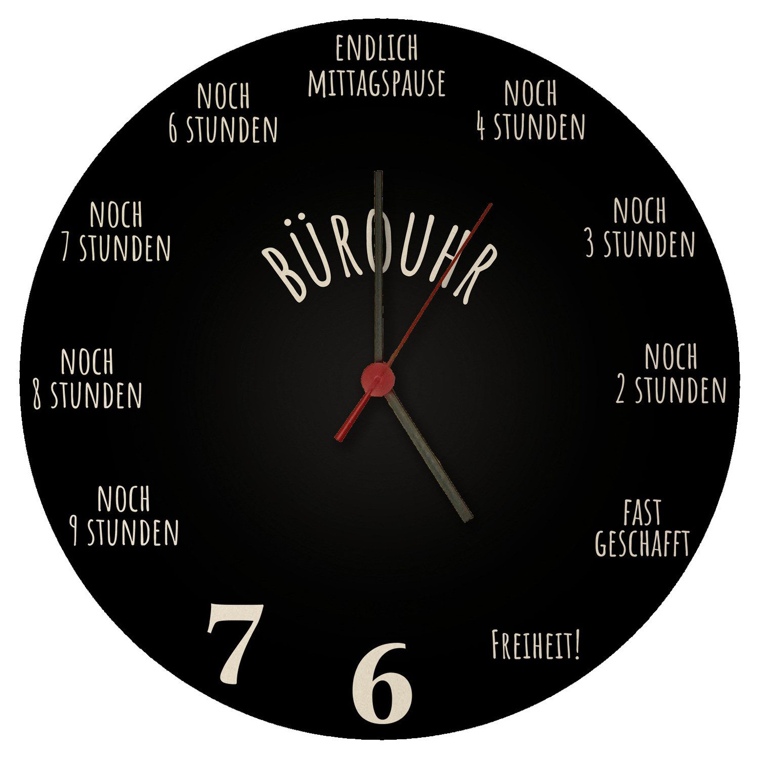 speecheese Wanduhr Bürouhr mit Feierabend Countdown günstig online kaufen