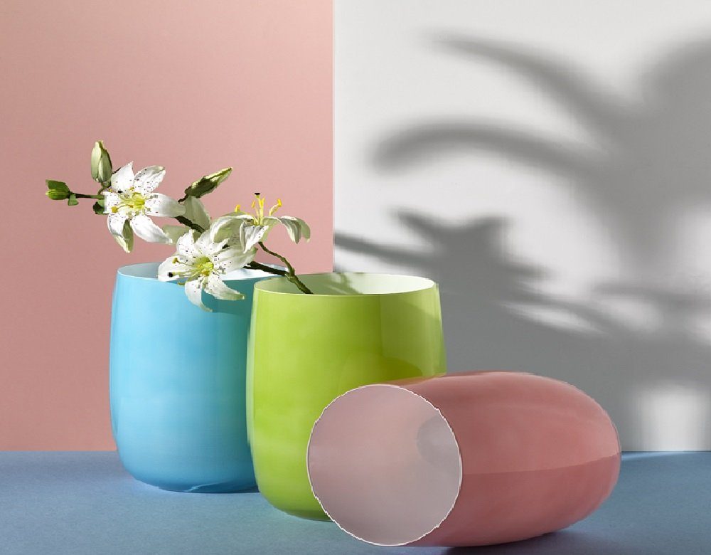 Crystalex Tischvase Caribbean Dream Vase Kristallglas 180 mm (Einzelteil, 1 St., 1 x Vase), Kristallglas, besprüht Pistazie