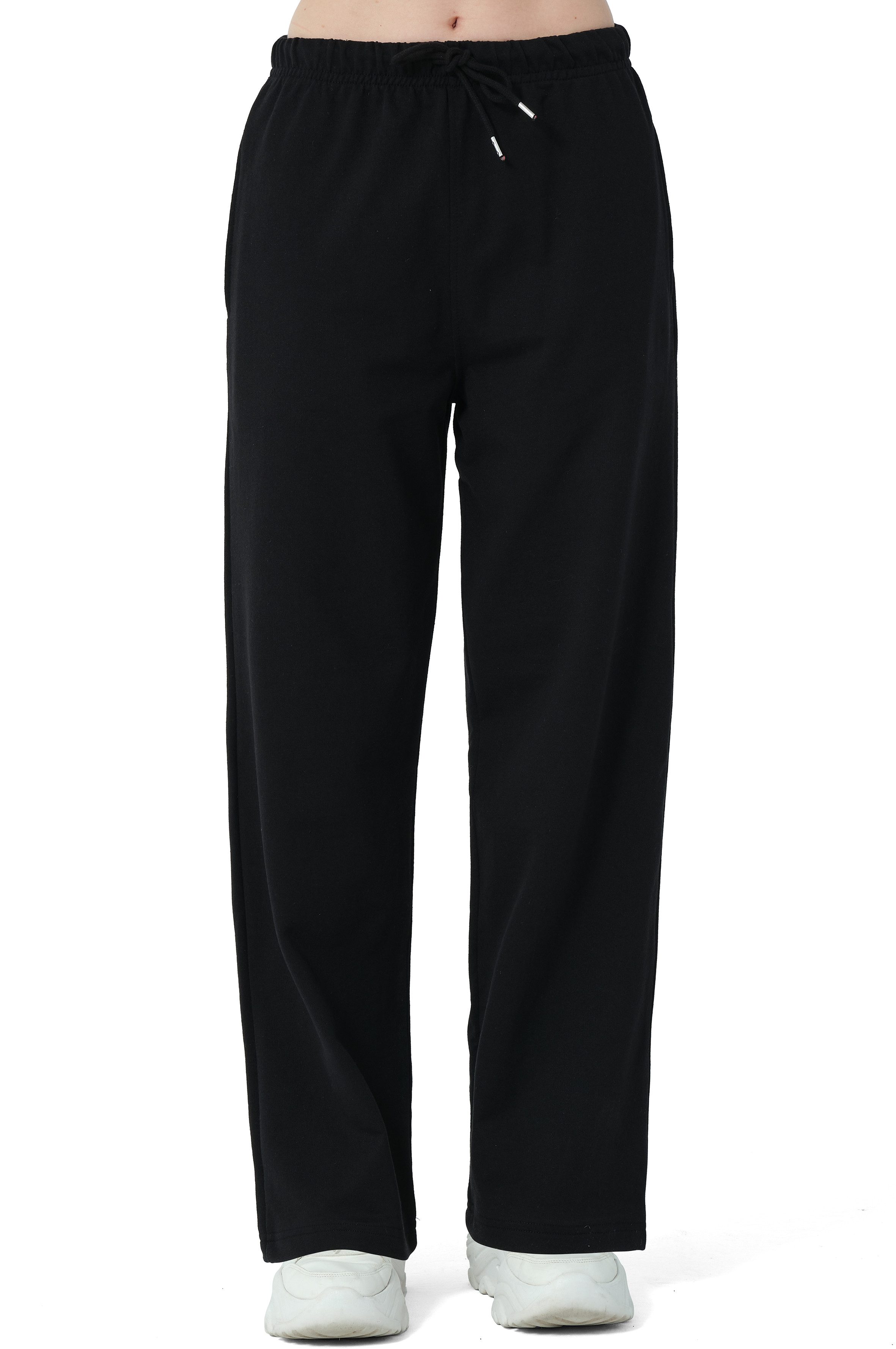 R-CAMP Jogginghose Jogginghose Damen Lang Weite Sporthose Weites Bein Bequeme Sporthose aus Baumwolle