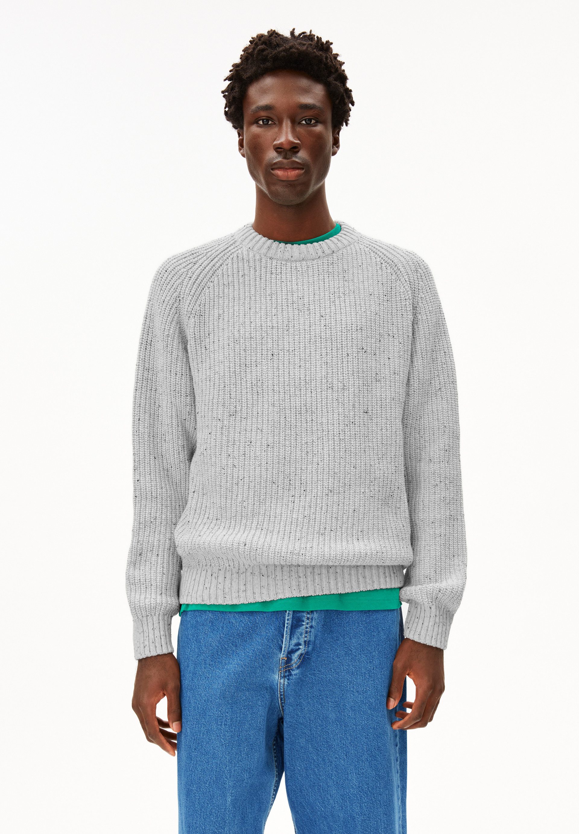 Armedangels Вязаные свитера KIAANO TWEED Пуловеры aus recyclem Bio-Woll Mix (Regular Fit) Rundhalsausschnitt