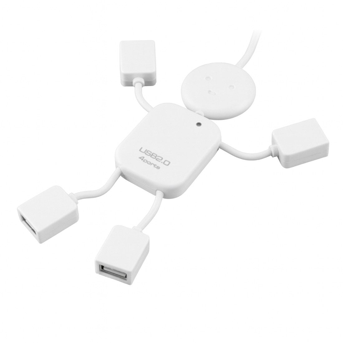 Bolwins USB-Verteiler O18 USB 2.0 Hub 4 Port Verteiler Splitter Adapter 480Mbs für PC Laptop (USB-Hub-Set, 1-St., 4-Port USB-2.0-Hub), Kompakter 4-fach USB-2.0-Hub zur Erweiterung