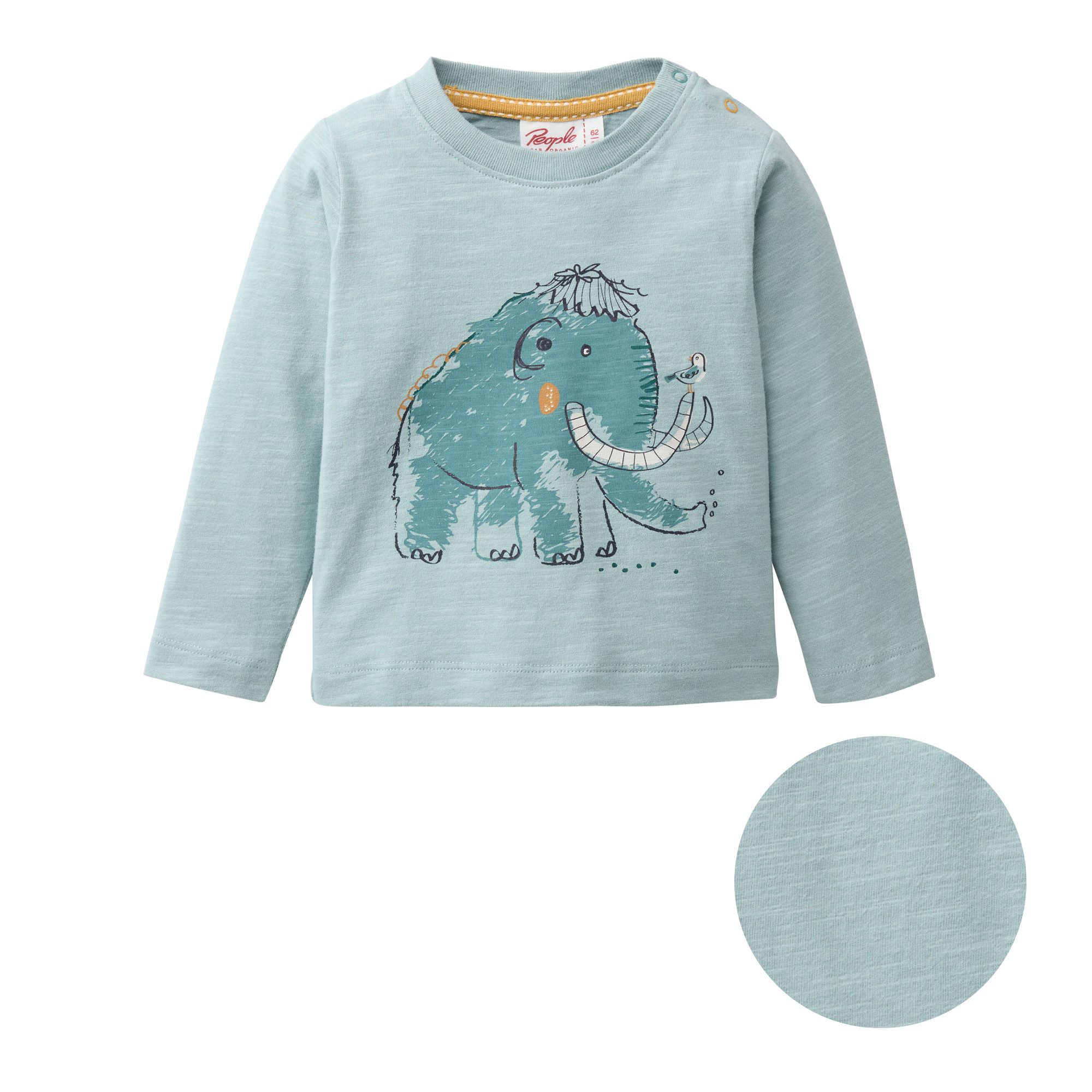 People Wear Organic Langarmshirt mit Motiv, aus Bio-Baumwolle GOTS zertifiziert