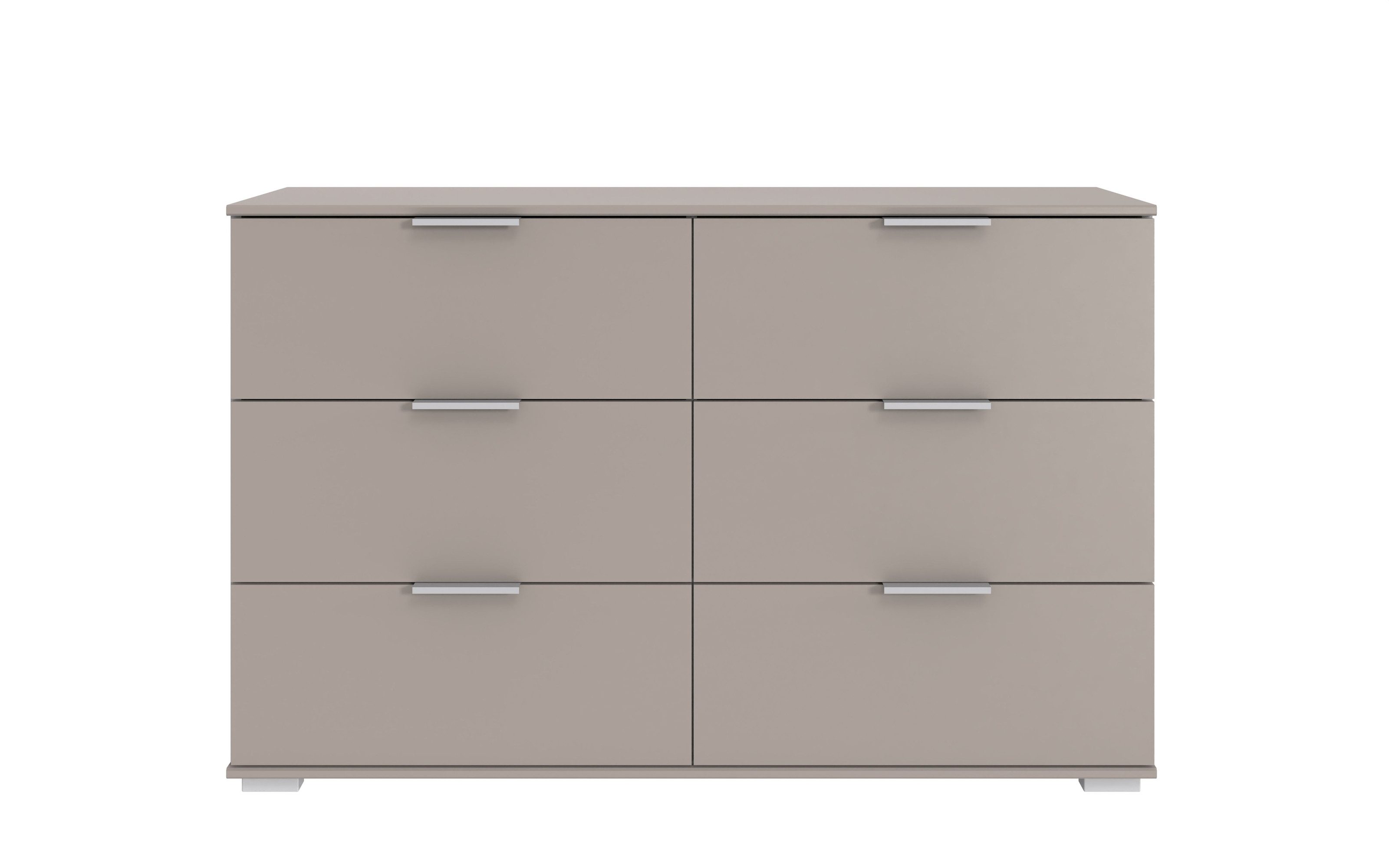 freiraum Schubkastenkommode Easy Plus, 6 Schubladen, in SAHARAGRAU - 130x83x41cm (BxHxT)