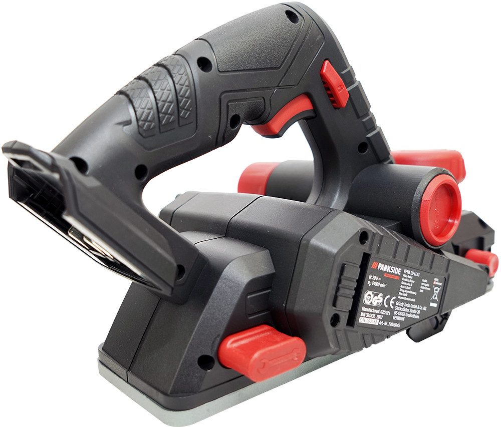 PARKSIDE PERFORMANCE® Akku-Falzhobel 20V Akku Hobel PPHA 20 (inkl. 4Ah Akku), Hobelbreite: 82 in mm, Im praktischen Aufbewahrungskoffer