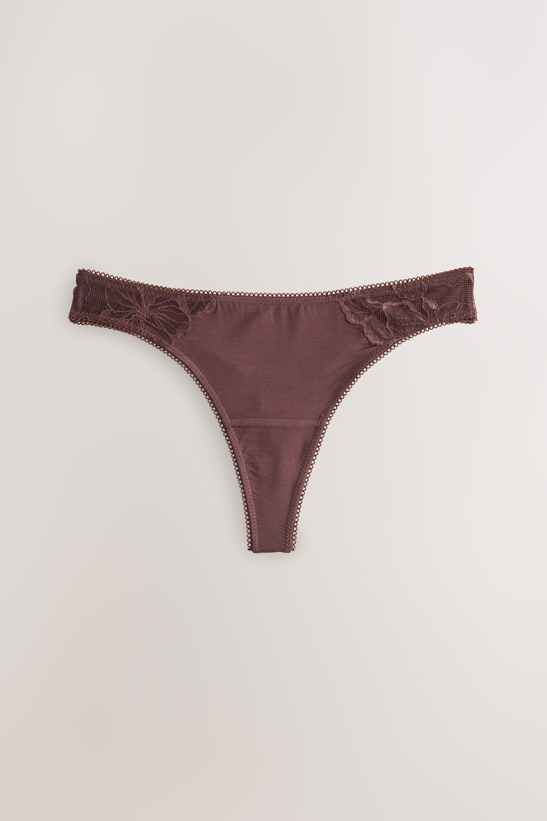Next String Slips aus Modal und Spitze im 5er-Pack, Tanga (5-St)