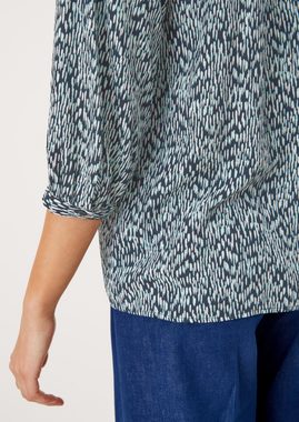 s.Oliver Blusentop Bluse mit Allovermuster Raffung