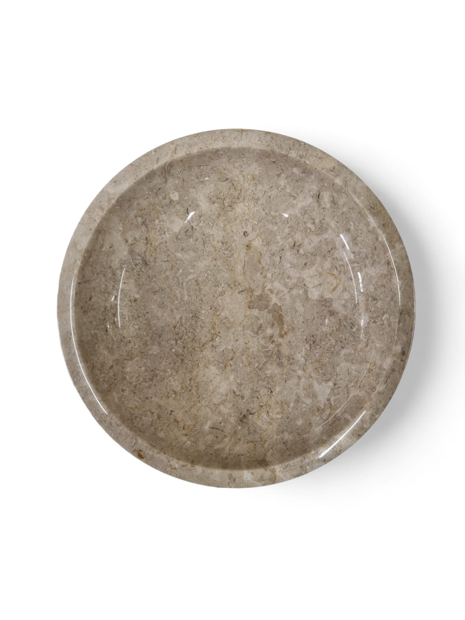Kinaree Dekoschale Marmor Schale rund, beige, Marmor, poliert, glatt, rund, Naturstein