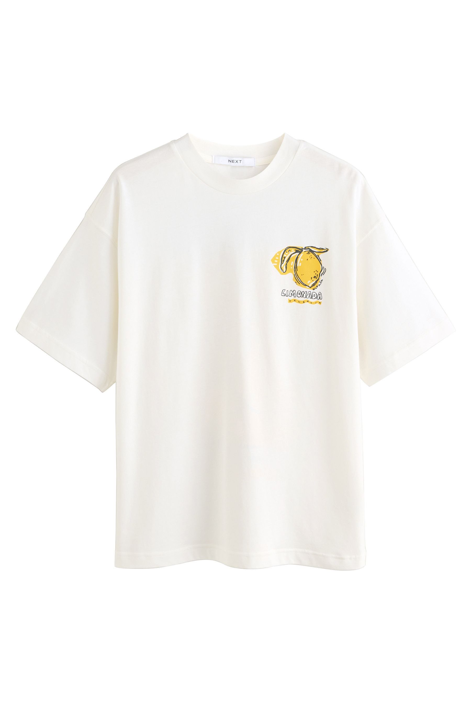 Next T-Shirt Oversized Fit Kurzarm-T-Shirt, Lemon günstig online kaufen