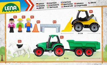 Lena® Spielzeug-Traktor Truckies Set Bauernhof, inkluisve Schaufellader und Spielfigur; Made in Europe