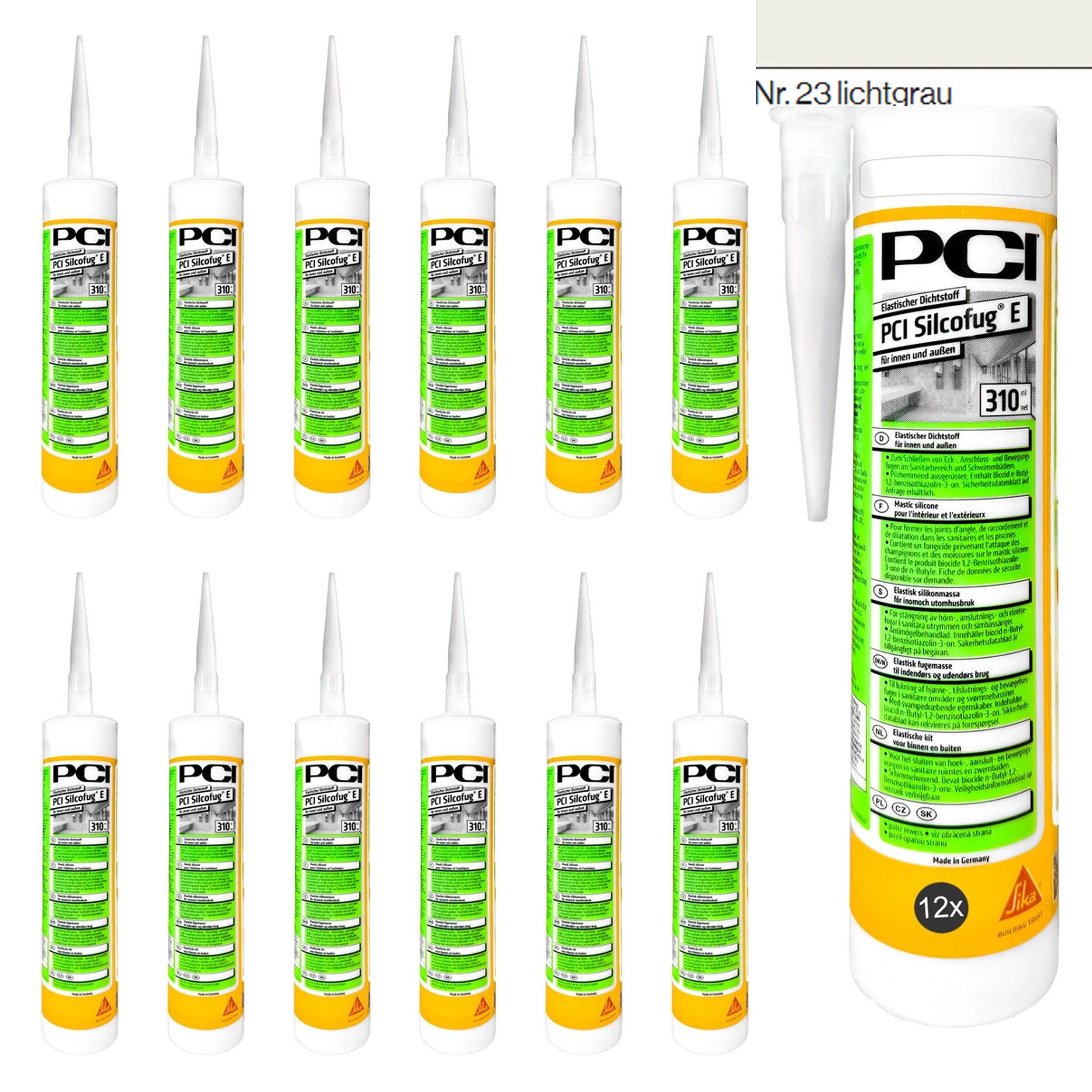 PCI Silikon 12x PCI Silcofug Silikon 310ml Set