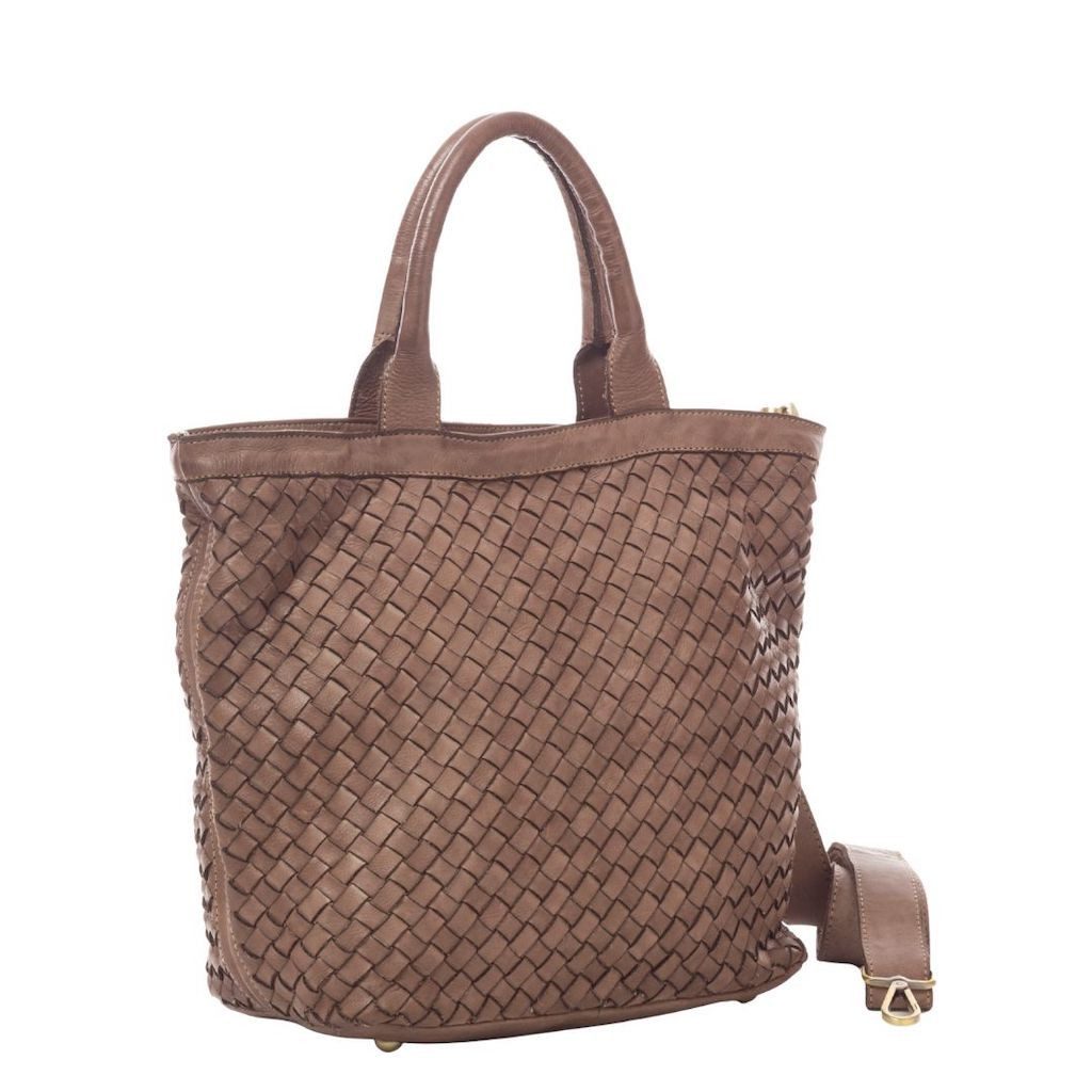 BZNA Handtasche Shopper Norma Designer Schultertasche Tasche, Geflochtenes Leder, geflochtenes Leder