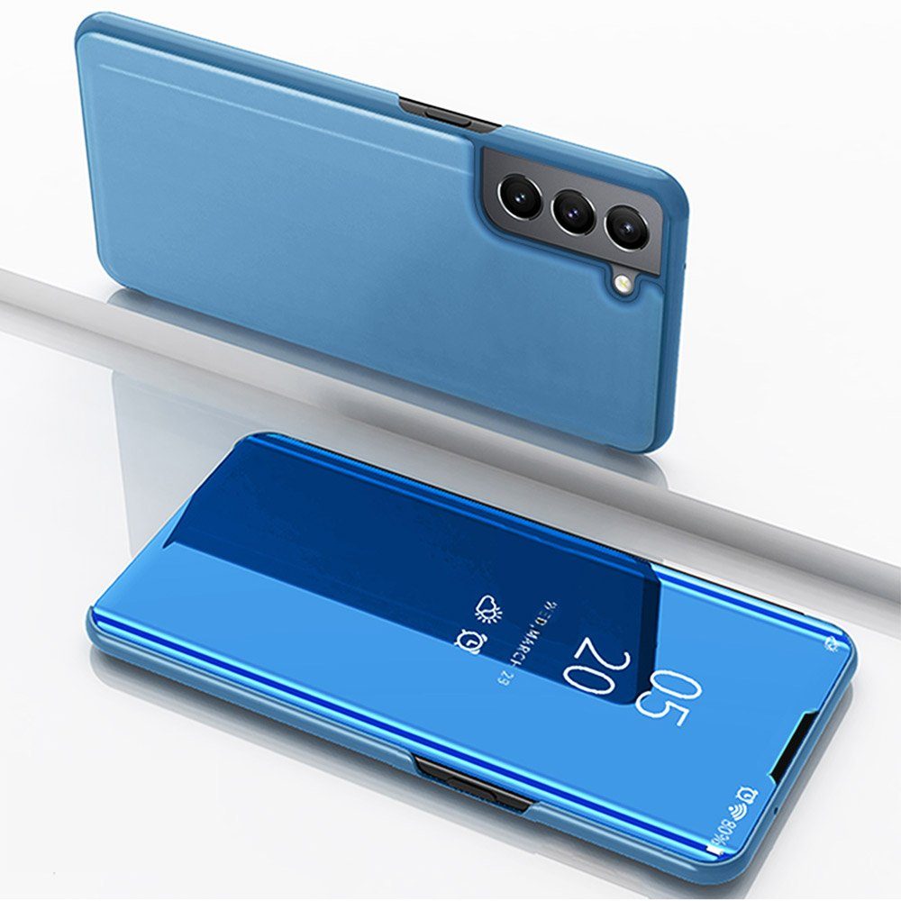 FITSU Handyhülle Spiegel Hülle für Samsung Galaxy S23 Plus Handytasche, Schlanke Klapphülle, elegantes Flipcase, Handyhülle mit Standfunktion
