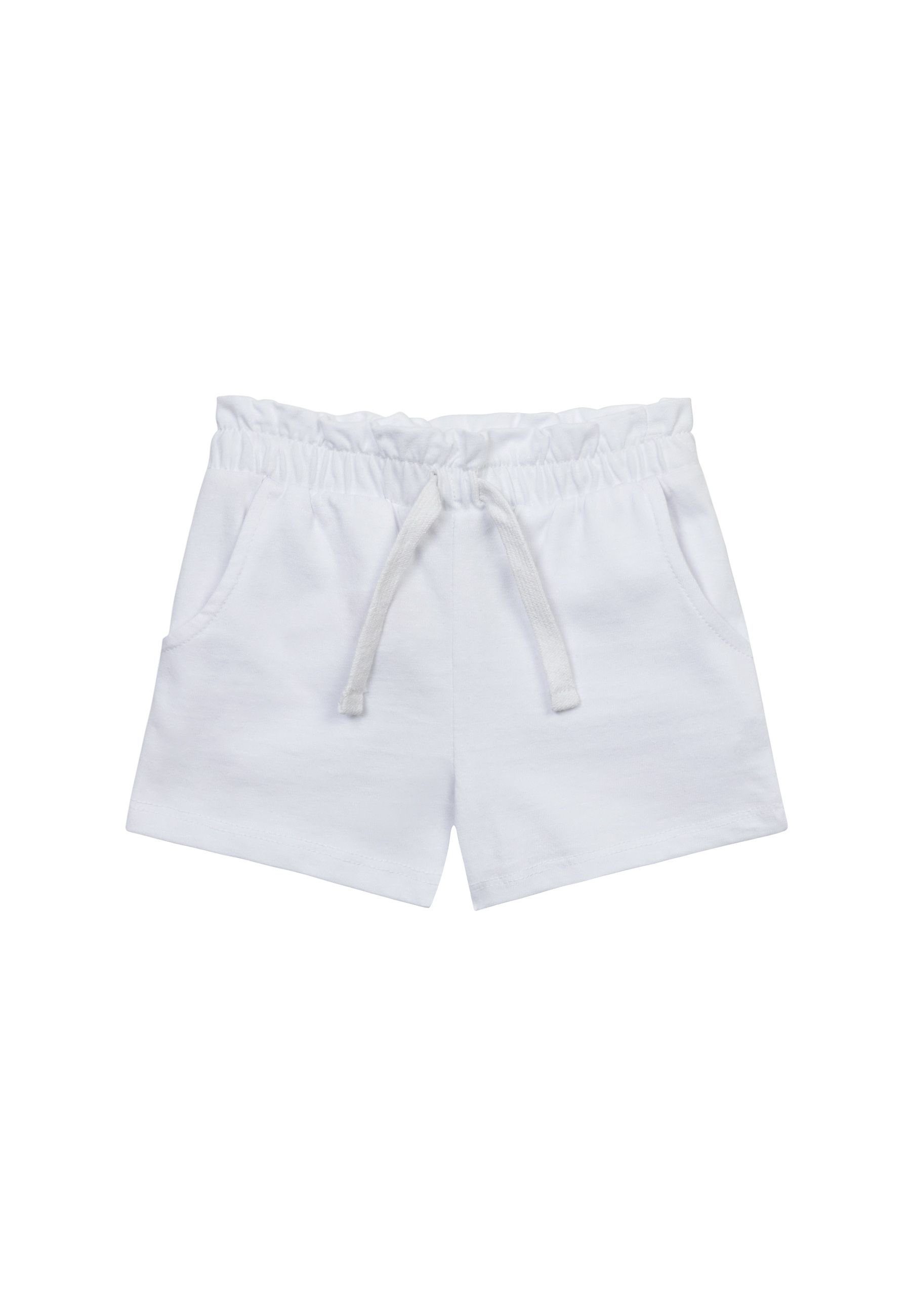 MINOTI Sweatshorts Shorts mit dekorativem Strickbündchen (1y-14y) Weiß