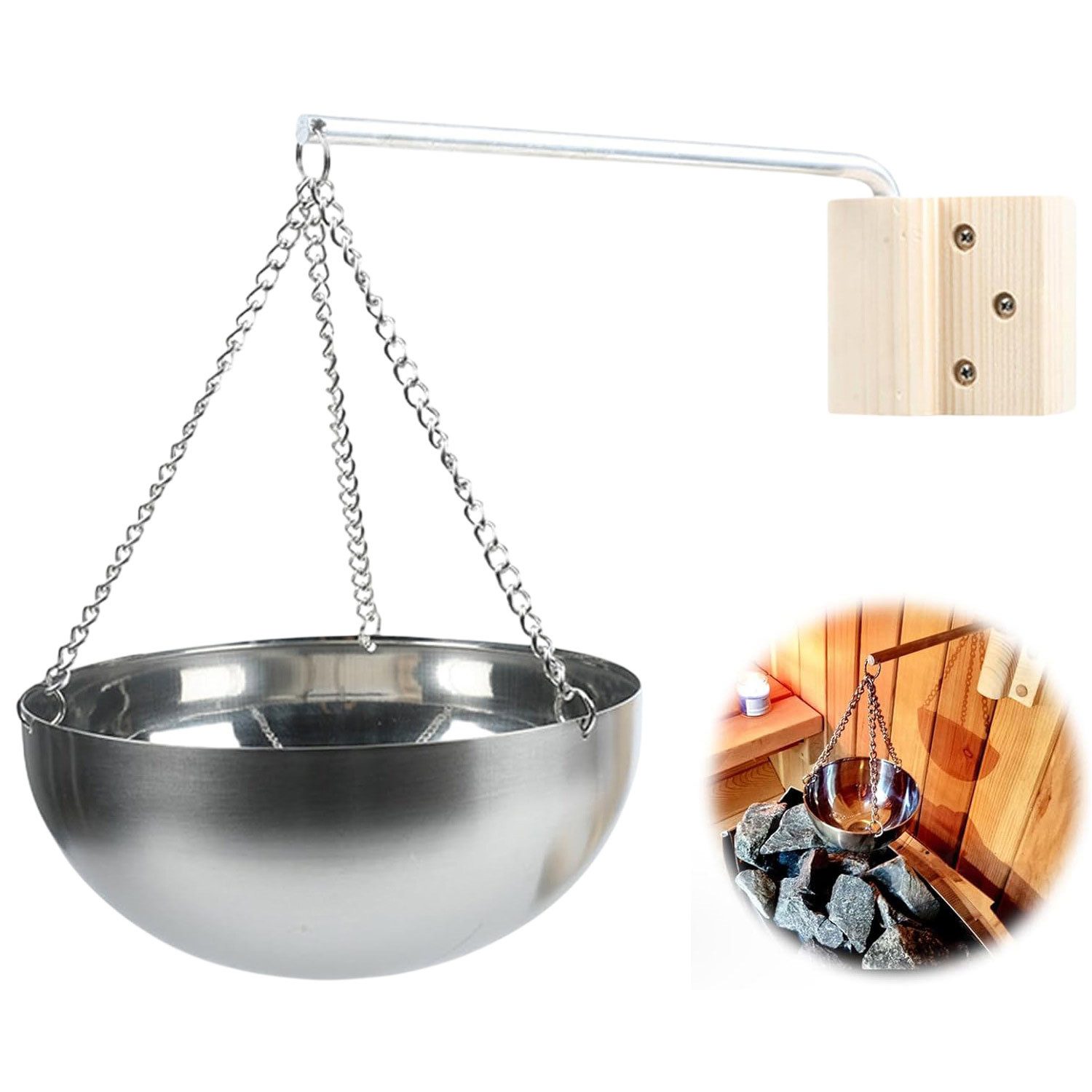 Refttenw Sauna-Aufgussset 12cm Sauna Schale Edelstahl, Sauna Aromaschale, S günstig online kaufen