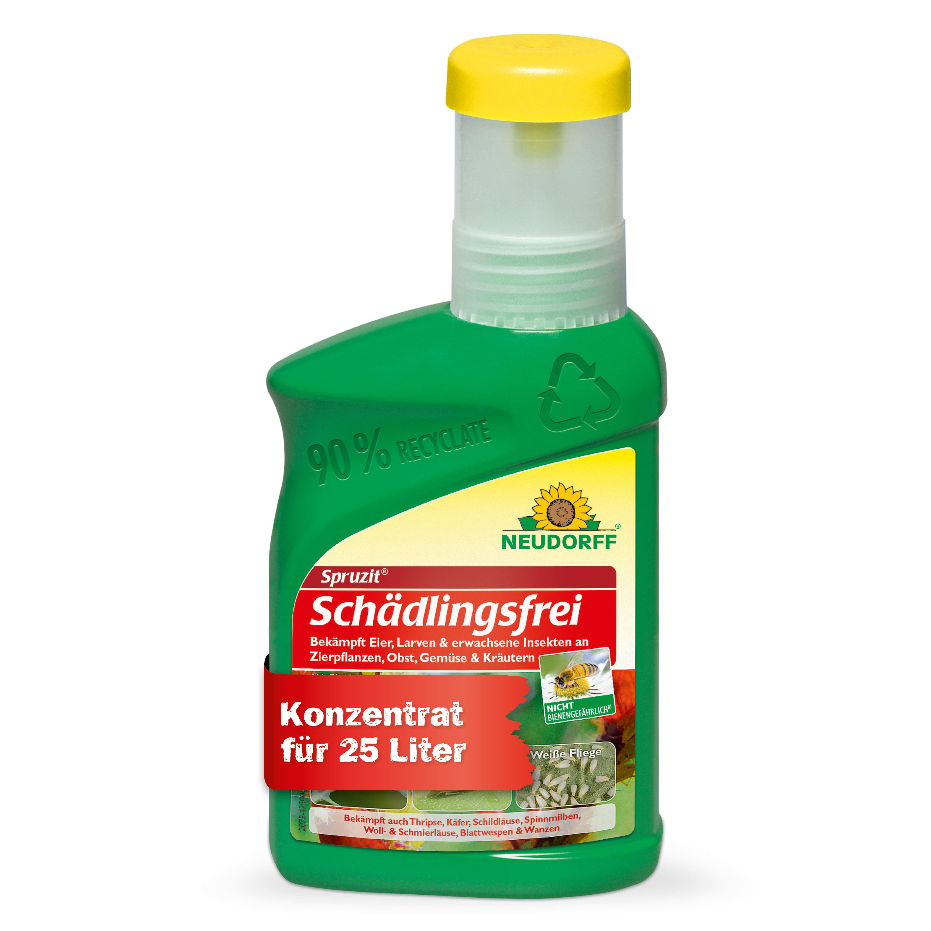 Neudorff Insektenspray Spruzit Schädlingsfrei 250 ml Konzentrat, 250 ml, Für Zierpflanzen, Gemüse & Kirschen in Haus und Garten, Konzentrat gegen zahlreiche Schädlinge an Pflanzen, 250 ml Konzentrat für bis zu 25 Liter Spritzbrühe