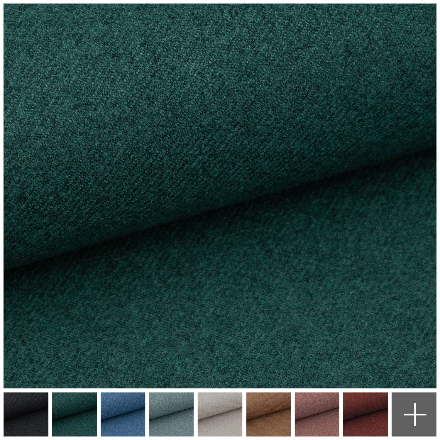 novely® Stoff exquisit CALMI Melierter Polsterstoff Woll-Optik, Schwer Entzündbar, Kuschelweich, Pflegeleicht, Meterware, 1lfm