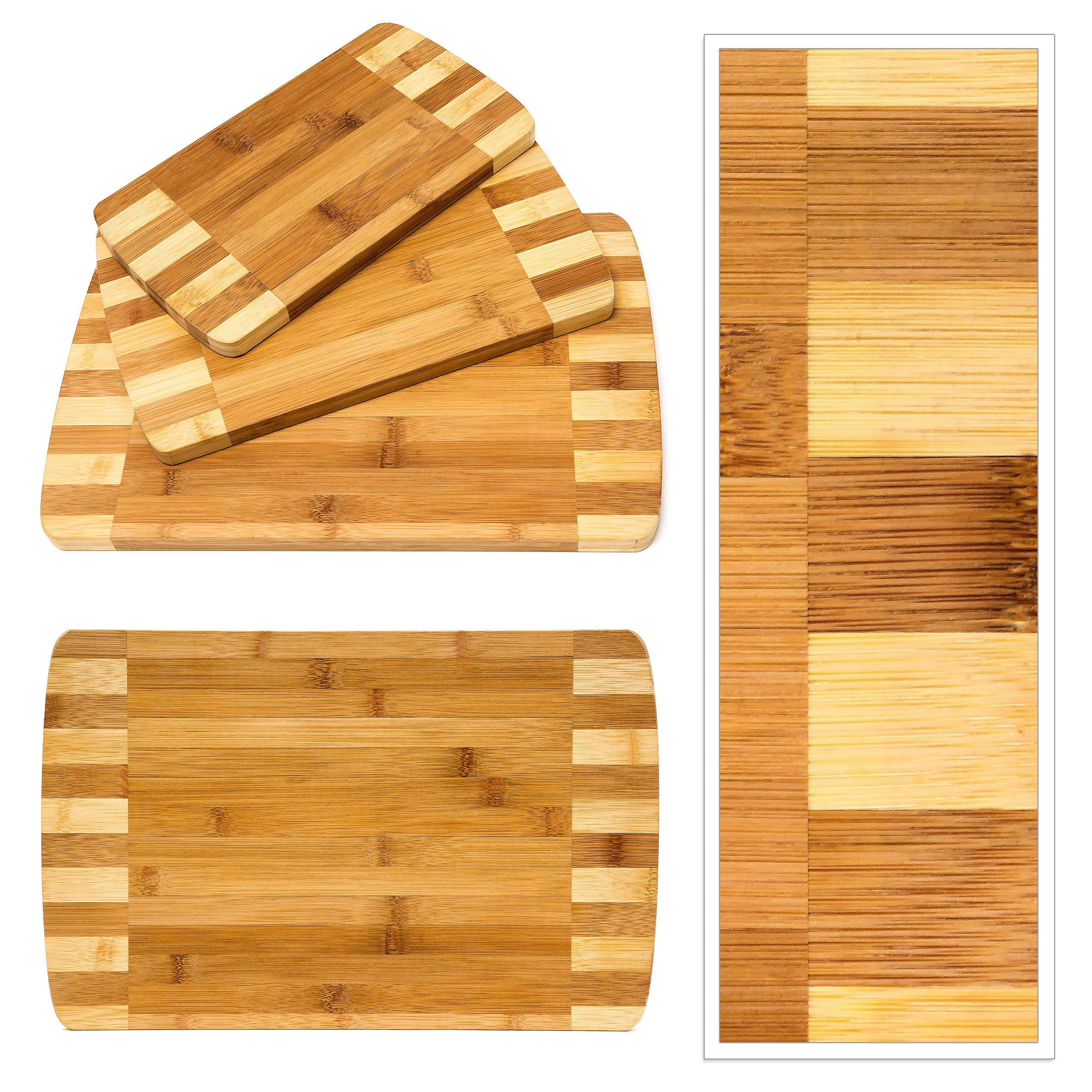 relaxdays Set Bambus gestreift, Bambus