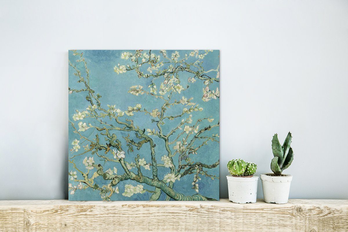 Mandelblüte (1 Metallbild - Metall, Alu-Dibond-Druck, Alte Aluminium deko - Meister - Gemälde aus Vintage, St), Van - Kunst Gogh MuchoWow