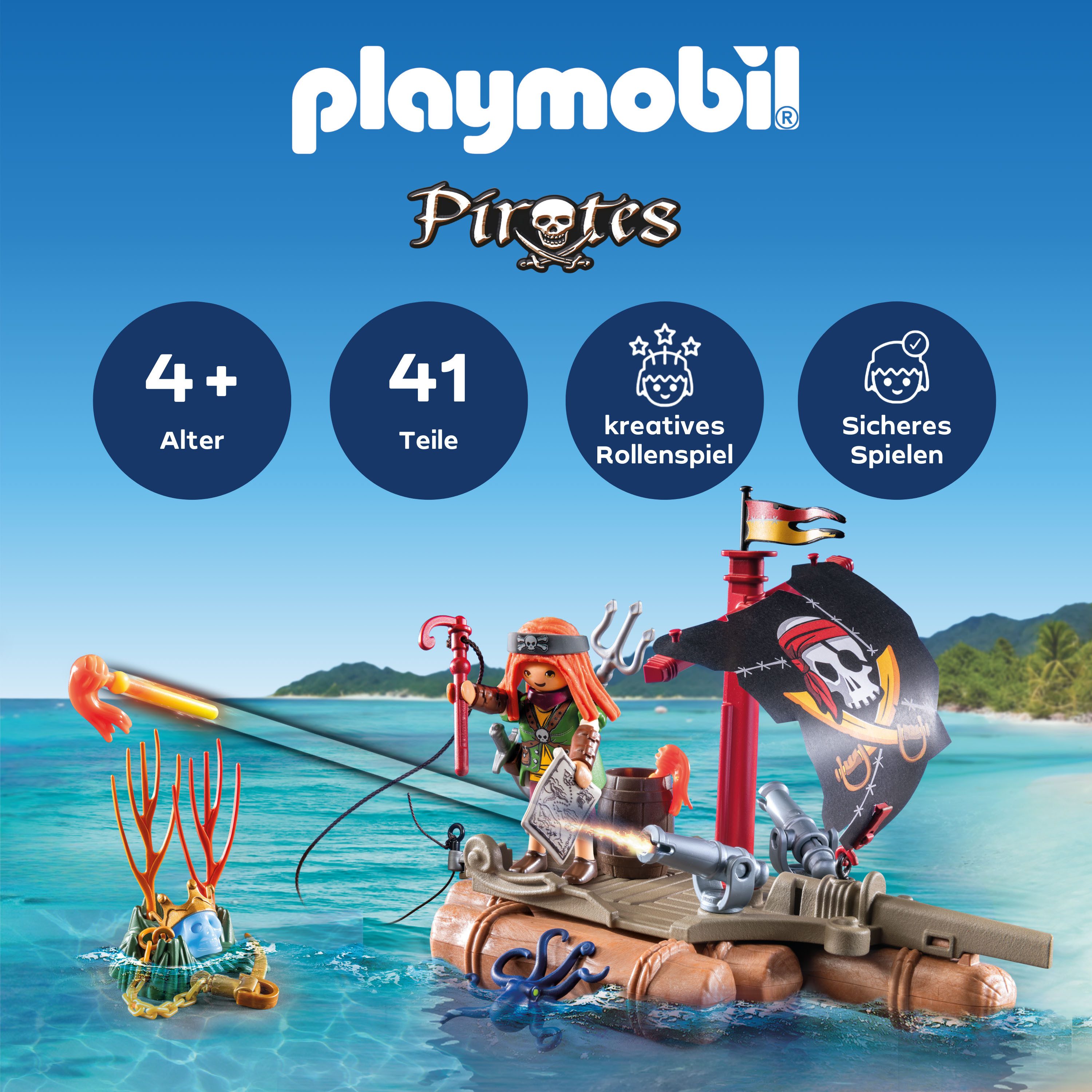 Playmobil® Schatzbergung auf Piratenfloss (71794), Playmobil Pirates Konstr günstig online kaufen