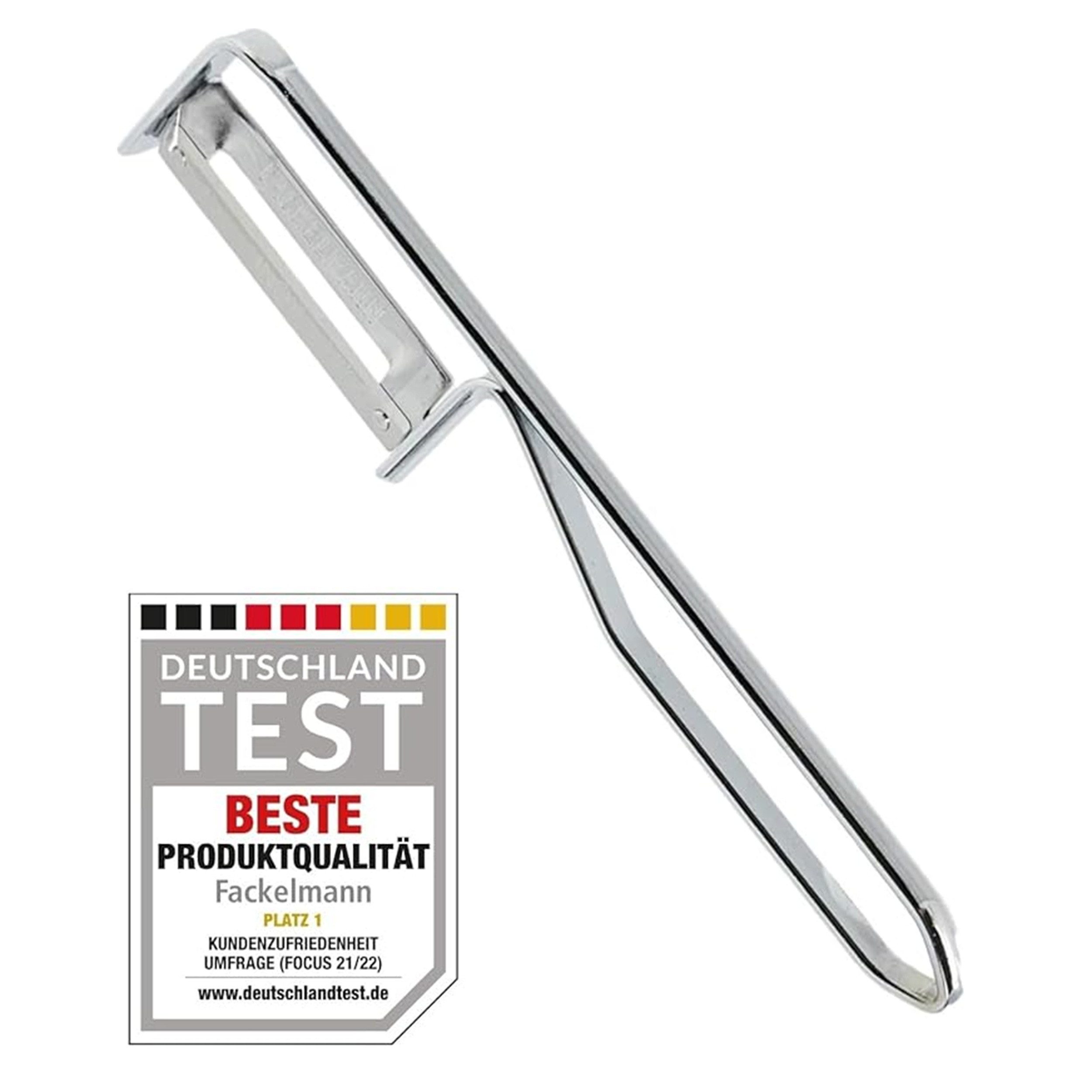 FACKELMANN Spargelschäler Universal-Sparschäler 2er Set, ideal für Spargel, Obst und Gemüse, Edelstahl, silber, Pendelschäler