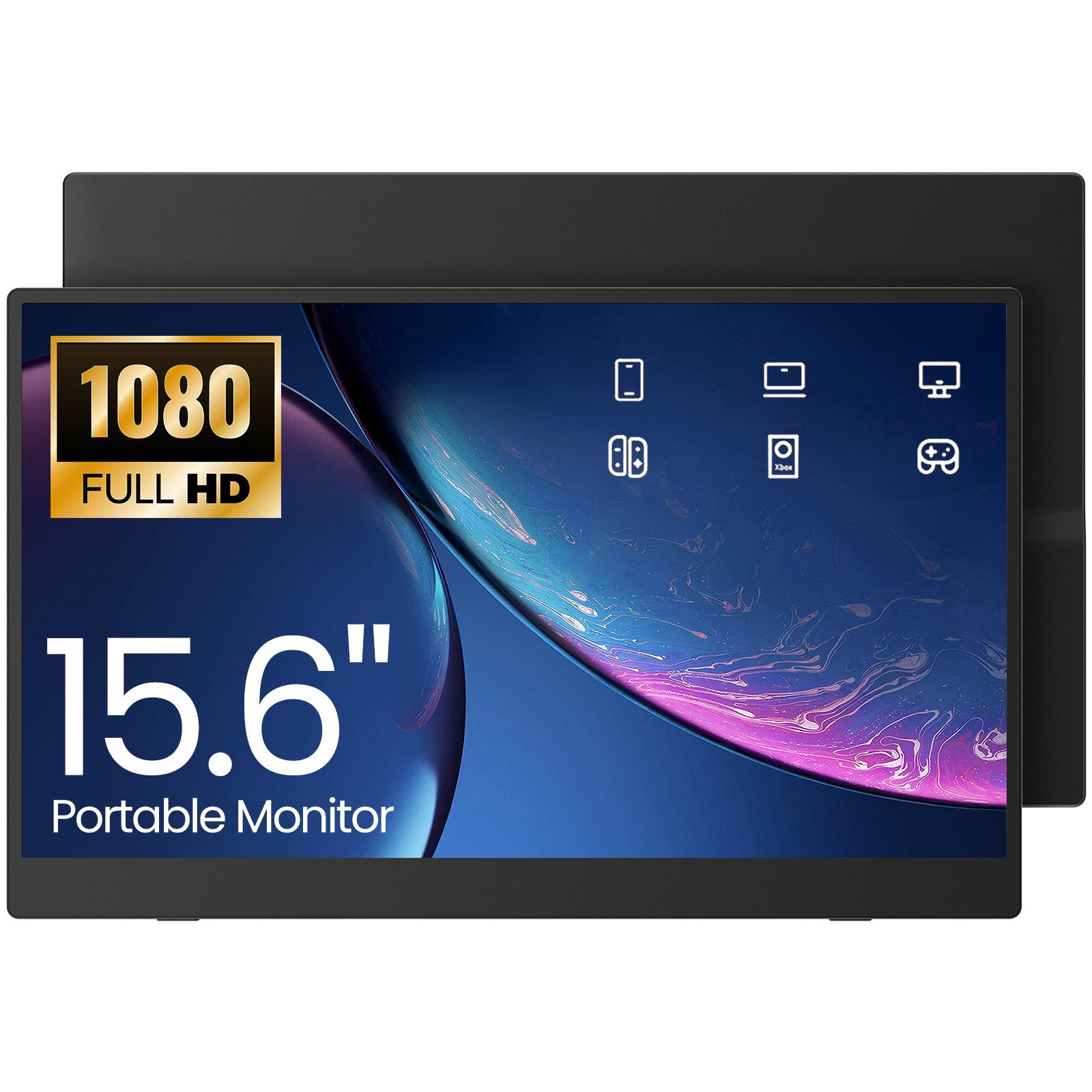MESWAO Portable Monitor 23,8 Zoll 120Hz FHD IPS, 100% sRGB USB-C HDMI Handy-Ersatz Display