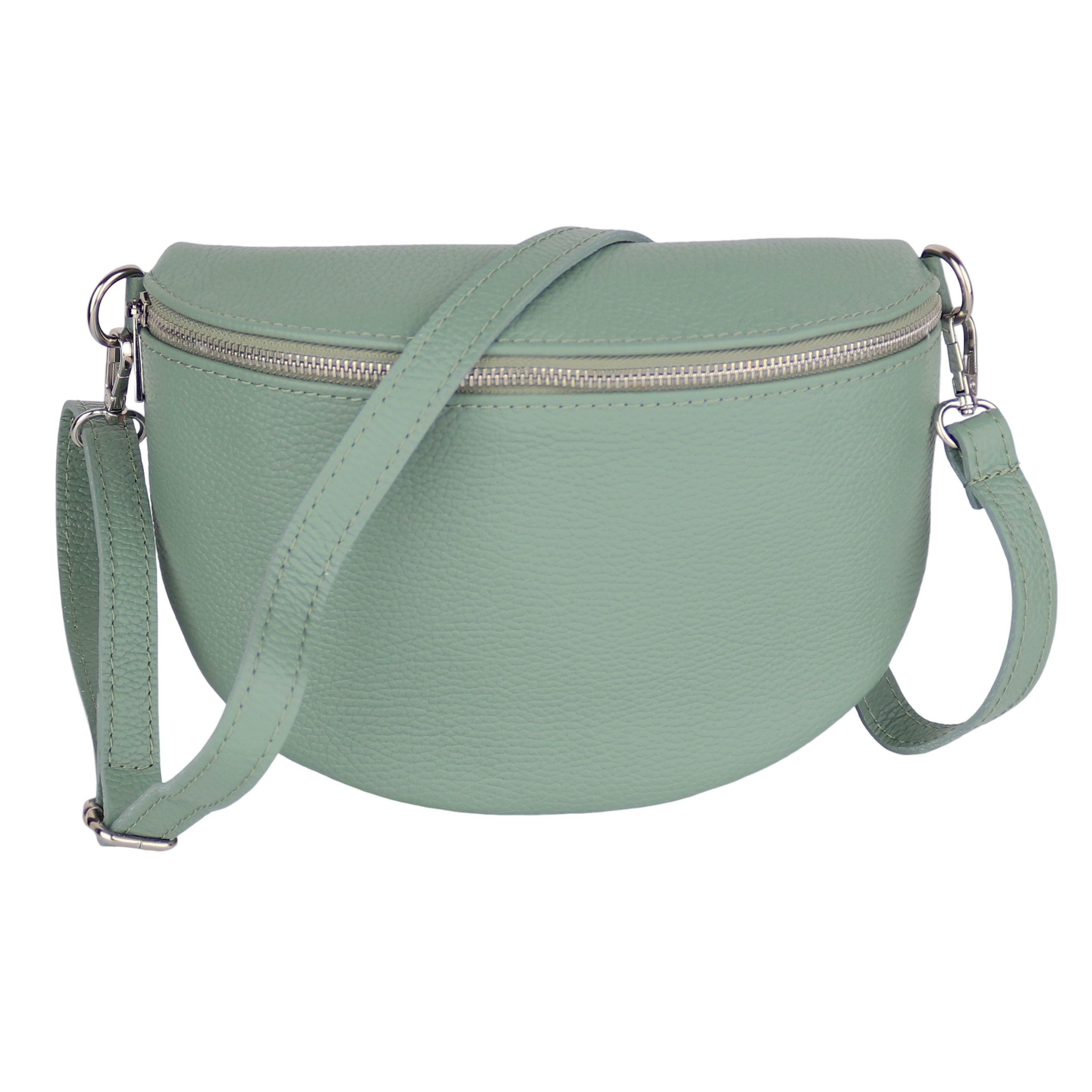 Bauchtasche Damen, aus Echtleder, Made in Italy,Umhängetasche; Brusttasche