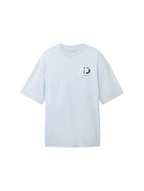 TOM TAILOR Denim Print-Shirt Oversize und mit Print vorne und Rückenprint