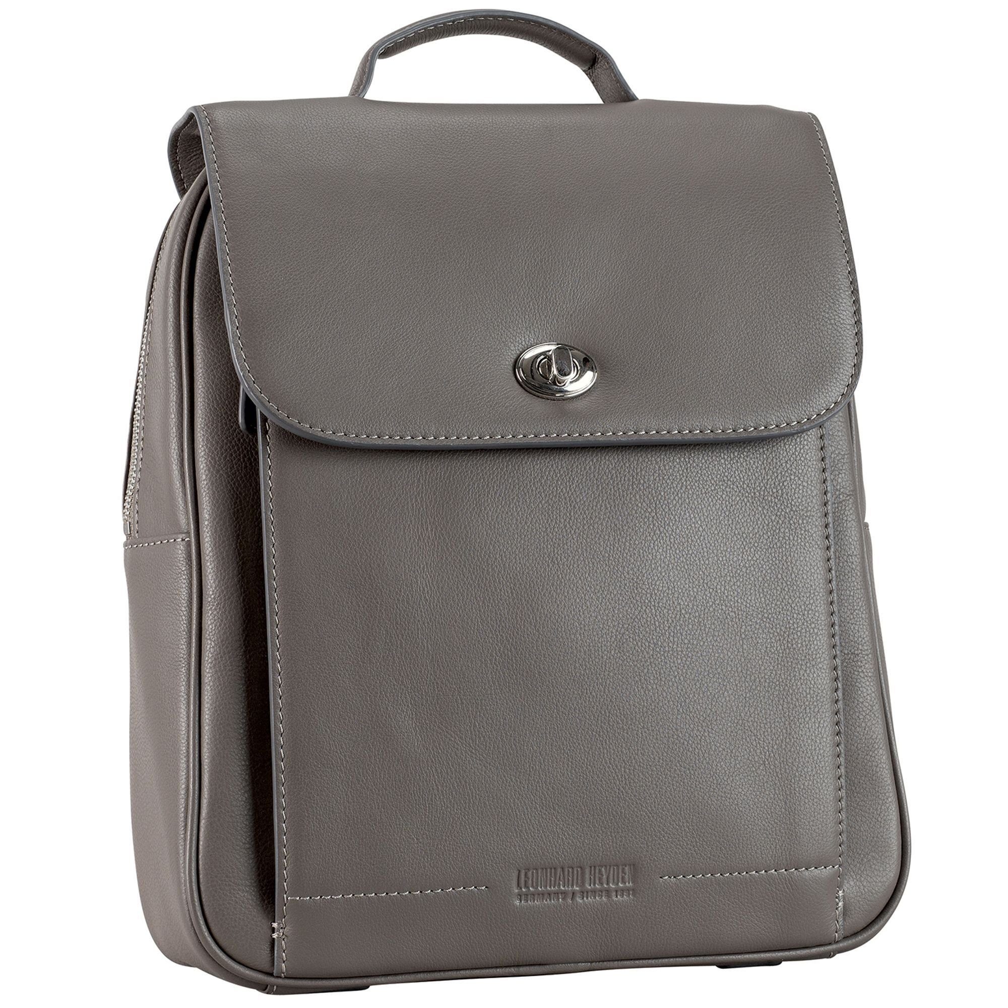 Leonhard Heyden Cityrucksack Nizza, Leder taupe