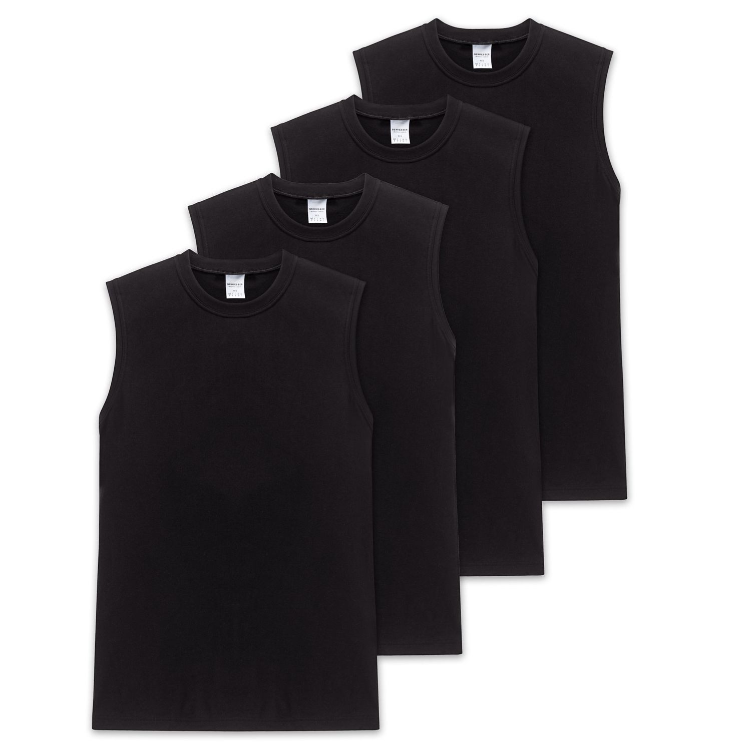 Schiesser Unterhemd Essentials (Mehrpack, 4-St) Muskelshirt ärmellos, im 4e günstig online kaufen
