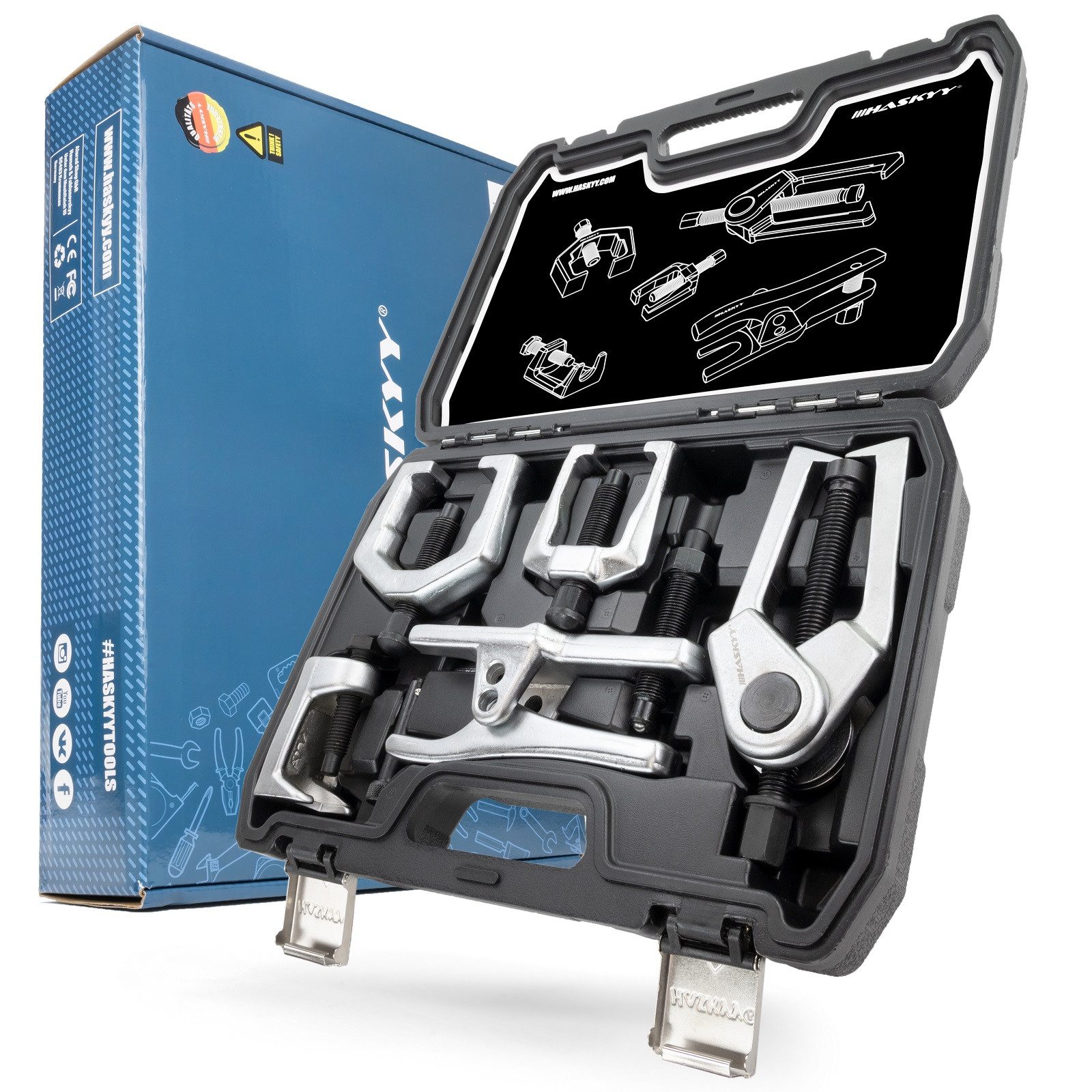 HASKYY Kugelgelenkabzieher Spurstangenkopf Gelenk Ausdrücker Satz 5-teilig