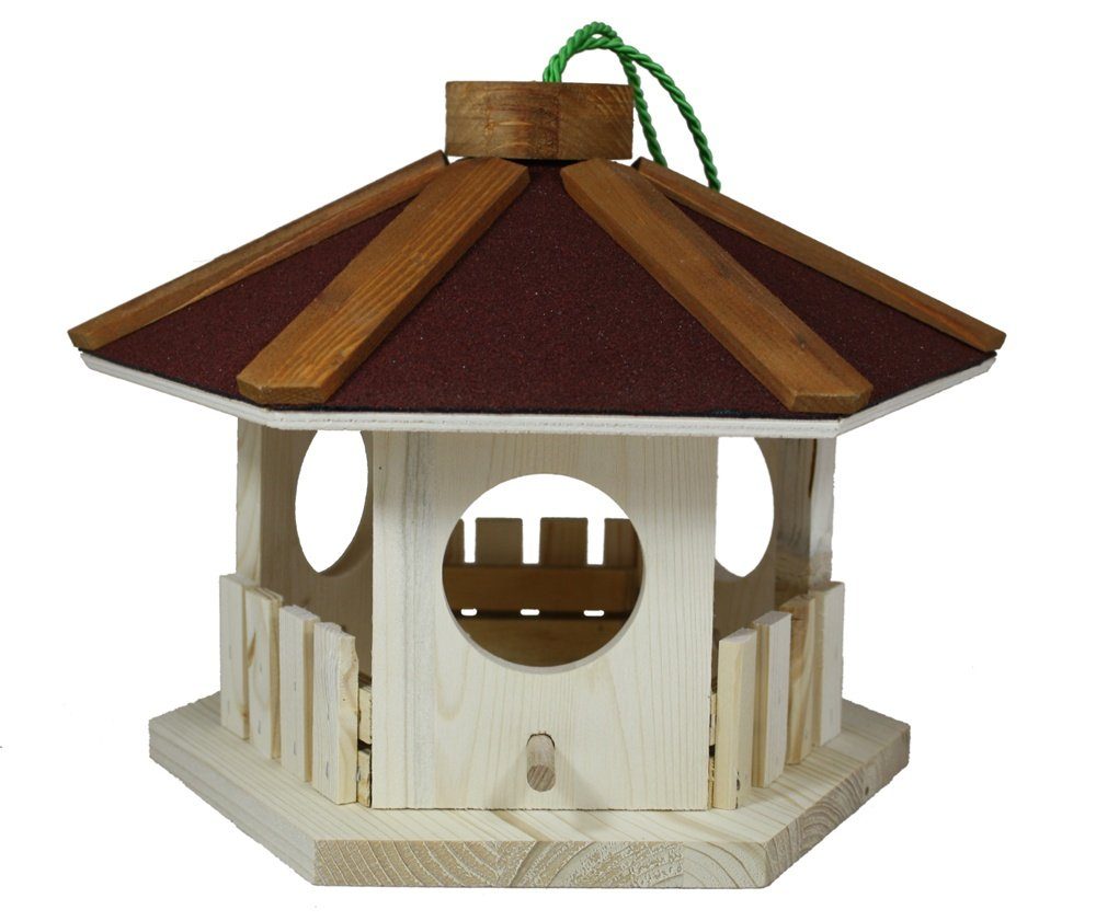 ELMATO Vogelhaus Elmato 10807 Vogelhaus Mühlberg, 6-eckig, 25×20 cm