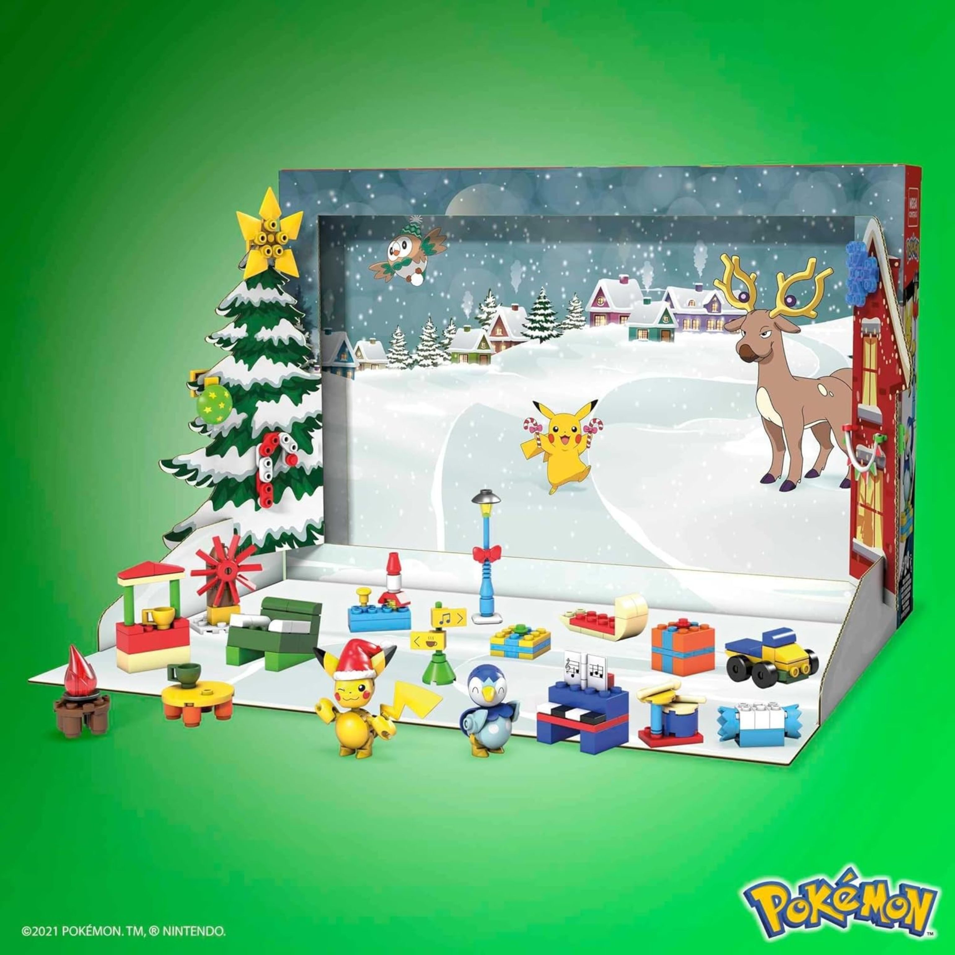 Mattel® Adventskalender Mega Construx Pokémon Adventskalender – 202 Teile & 2 Figuren (1-tlg)