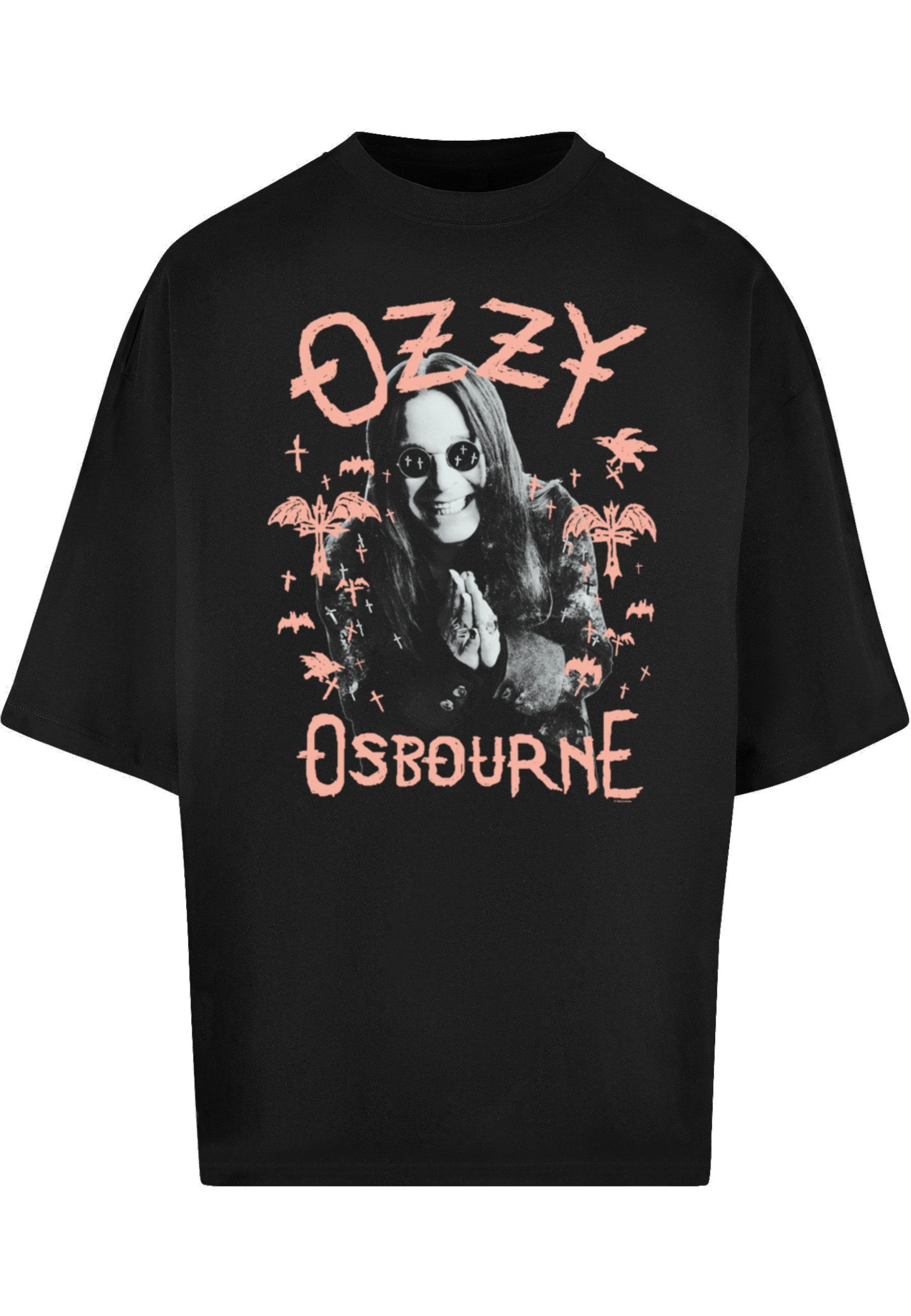 T-Shirt Merchcode Ozzy Osbourne - Pink Bat Huge Tee