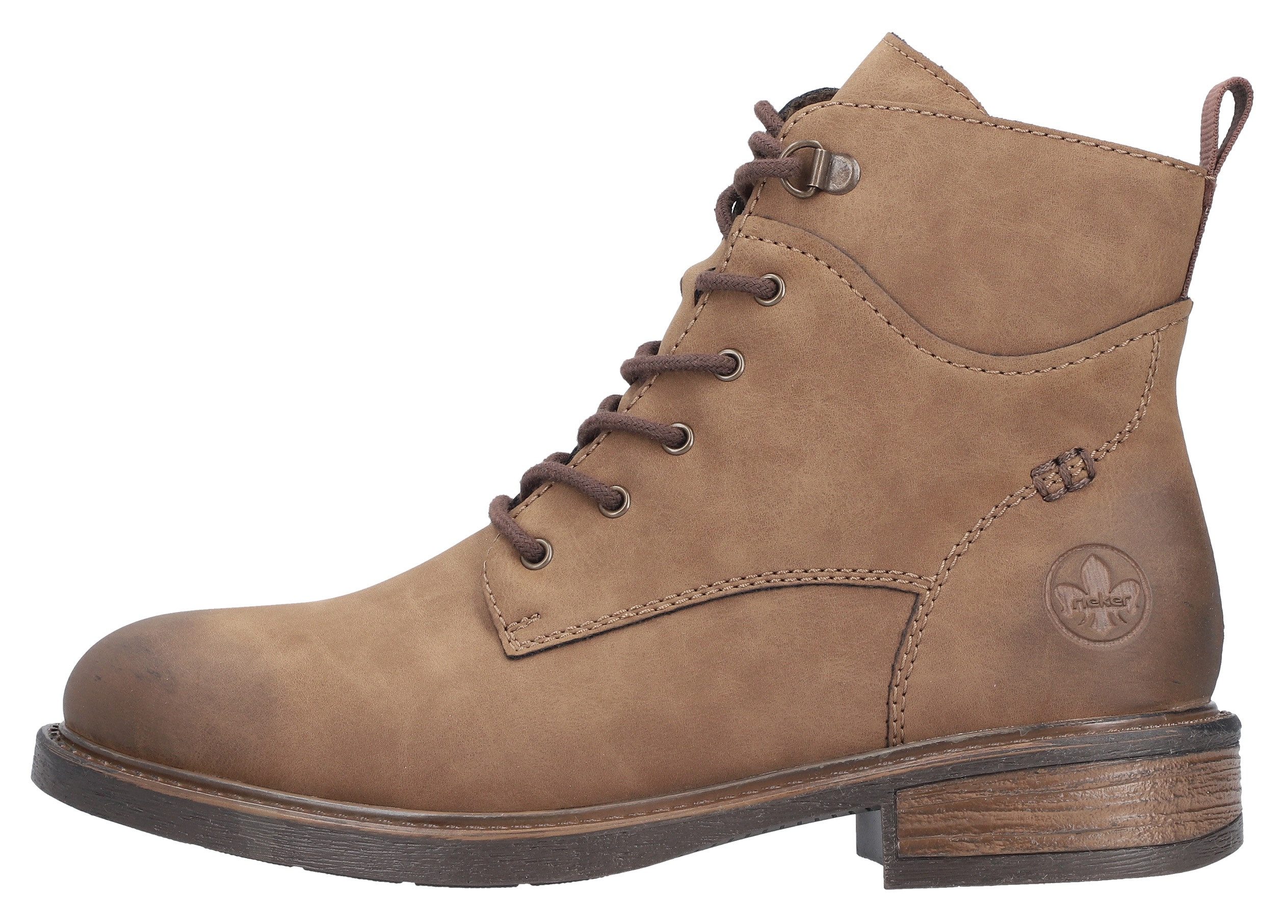 Rieker Schnürstiefelette Schnürboots, Casual-Boots in aktueller Used-Optik